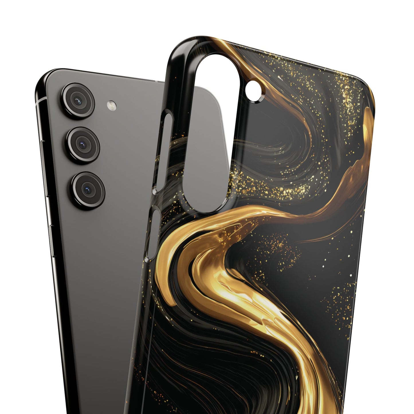 Elegant Gold Swirl Snap Case - Stylish Phone Cover, Modern Accessory, Gift for Her, Luxe Phone Case, Trendy Decor