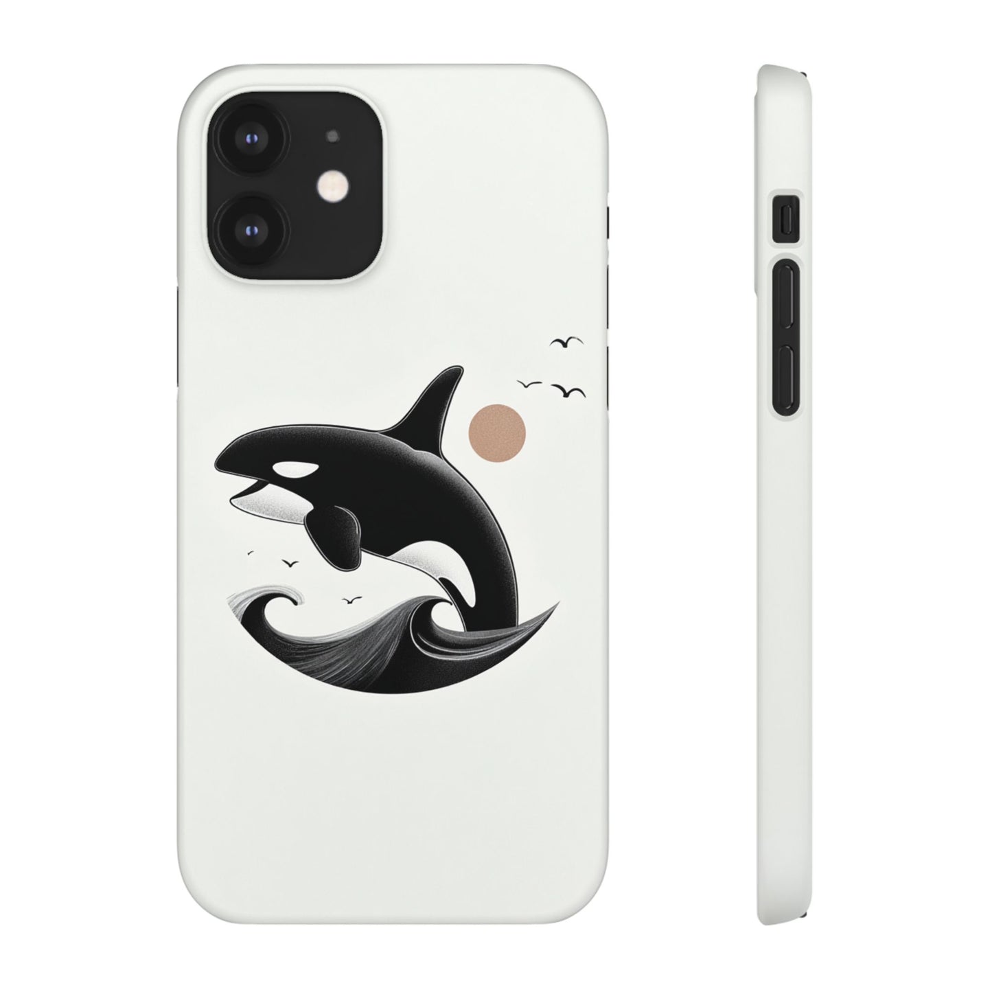 Whale Splash Phone Case | Ocean Lover Gift, Marine Art, Snap Cases, Cute Whale Design, Custom Phone Accessories