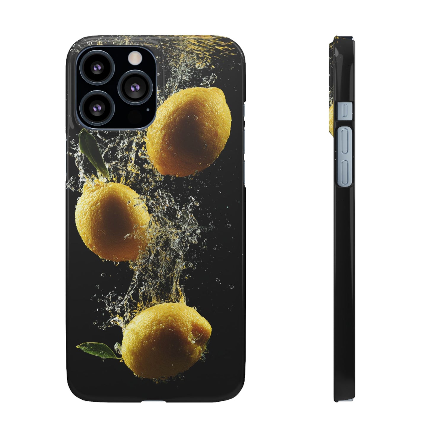 Lemon Splash Phone Case - Vibrant Snap Case, Fruit Lover Gift, Summer Vibes, Kitchen Decor, Unique Phone Accessories