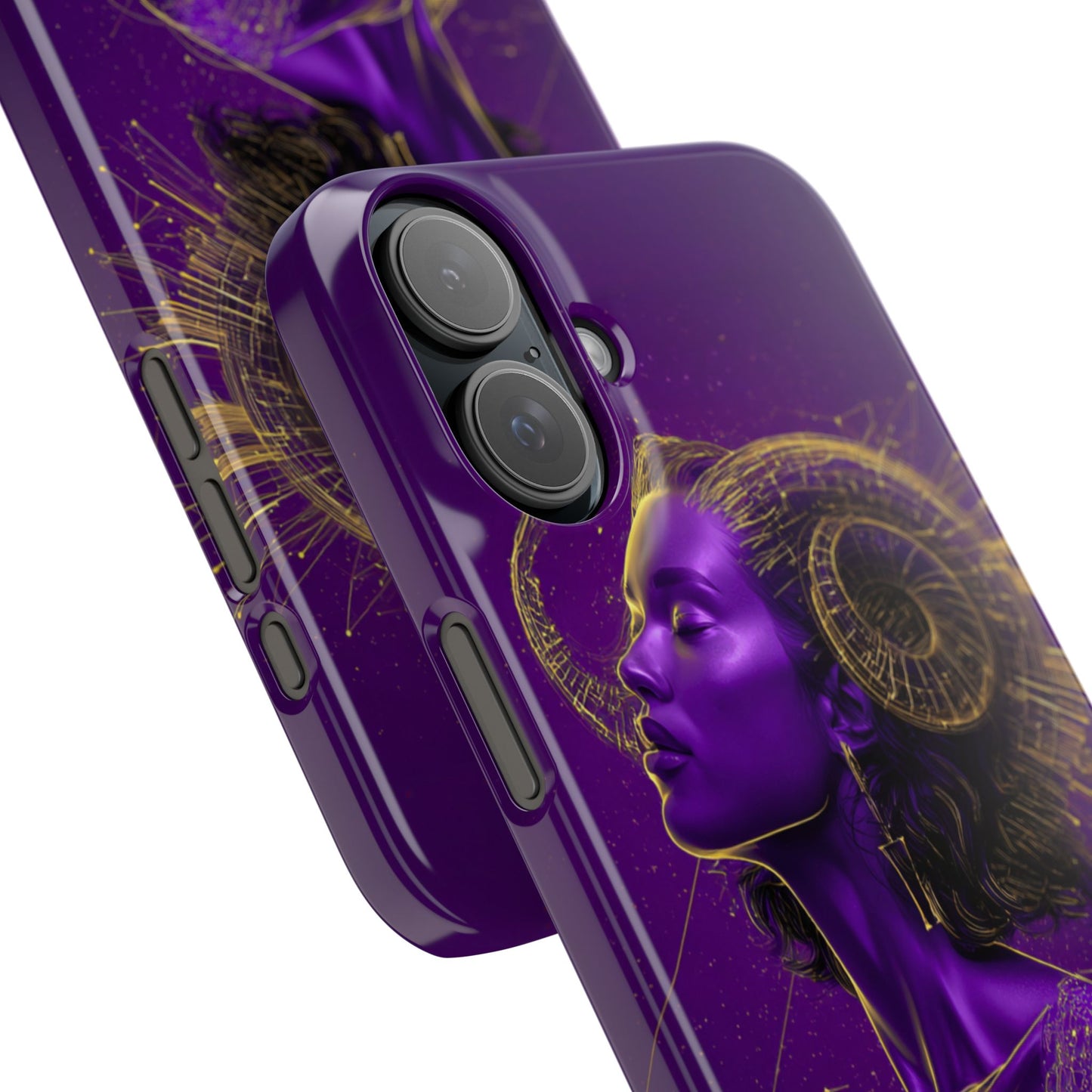Purple & Gold Celestial Virgo Phone Case – Snap Cover for Samsung & iPhone