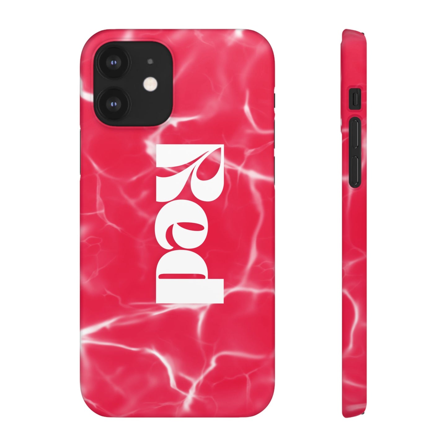 Vibrant Red Snap Case for iPhone, Trendy Phone Cover, Gift for Her, Summer Accessory, Stylish Tech Protection