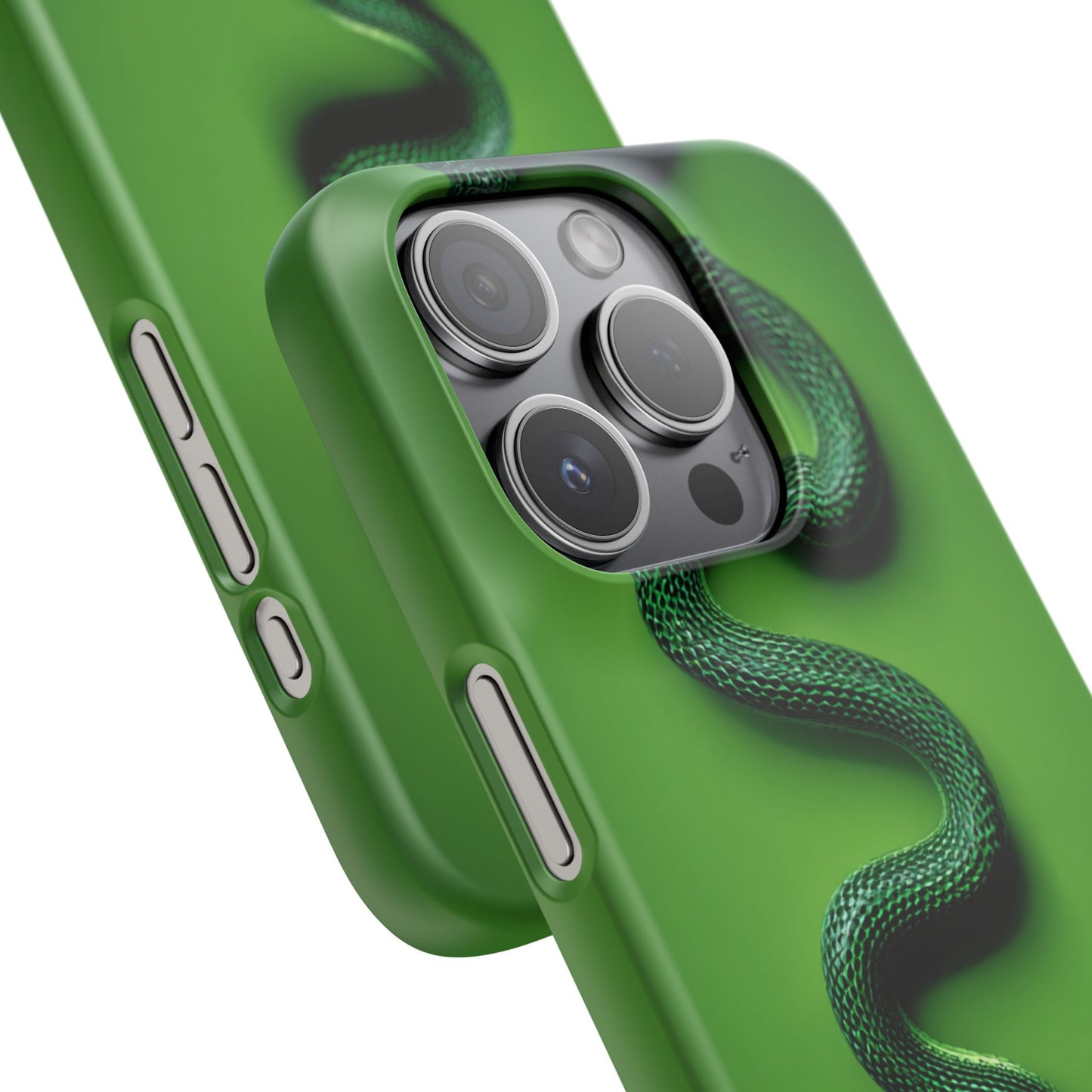 Green Snake Snap Case for iPhone, Stylish Phone Cover, Unique Gift, Trendy Accessory, Birthday, Nature Lover's Phone Case
