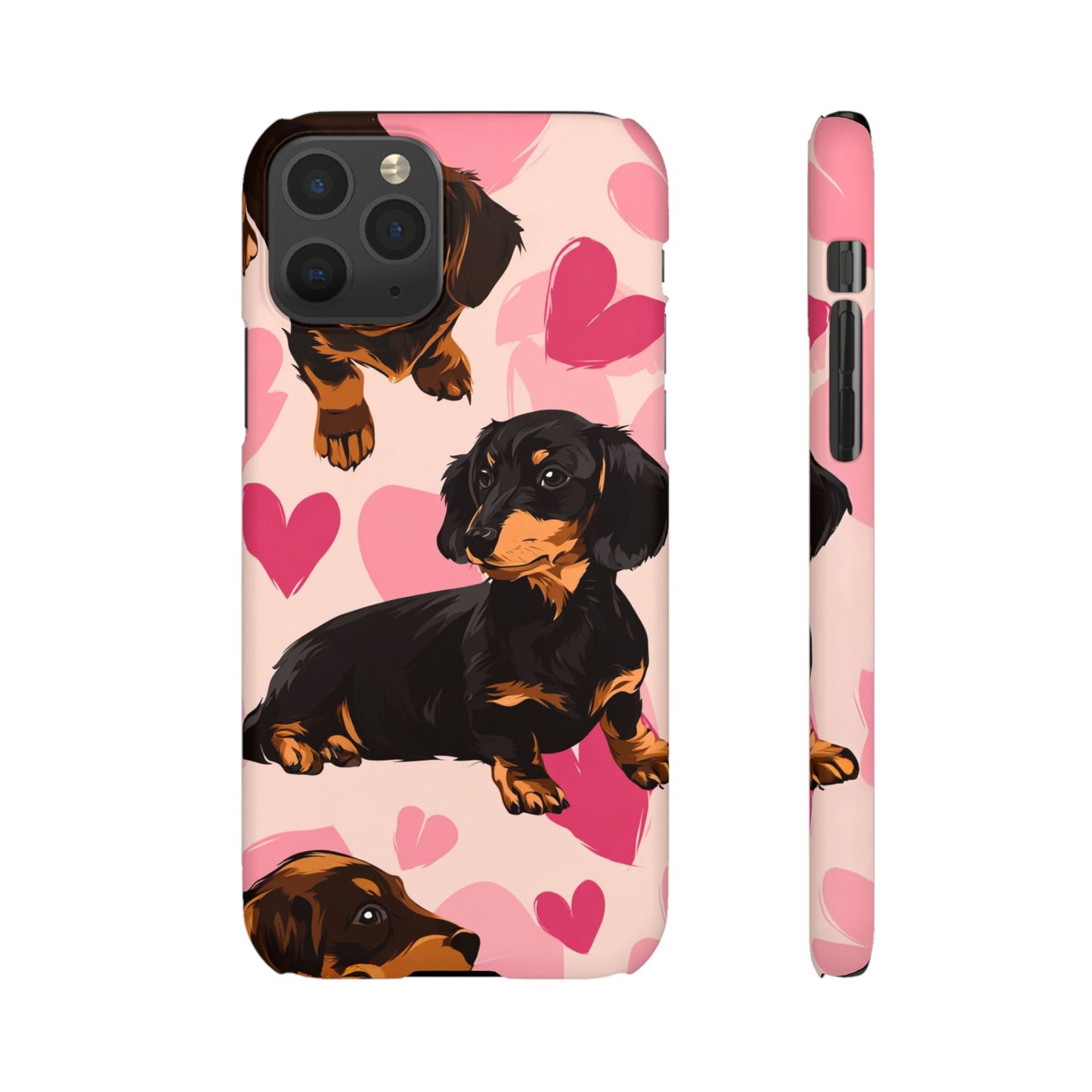 Pink Dachshund Love Phone Case for Iphone and Samsung Customistion and Free Shipping Avvialable