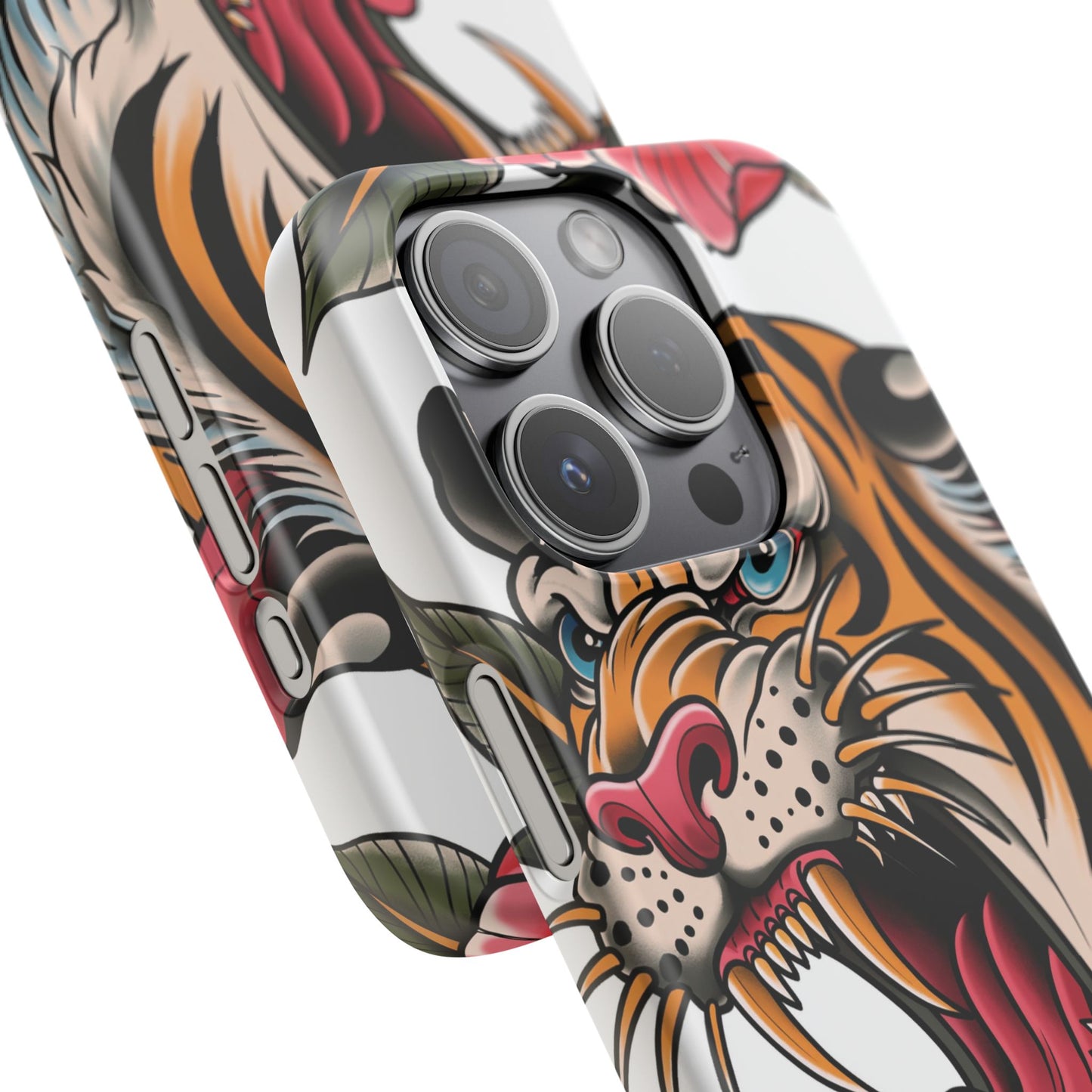 Tiger Floral Phone Case — Vintage Roaring Tiger Snap Case