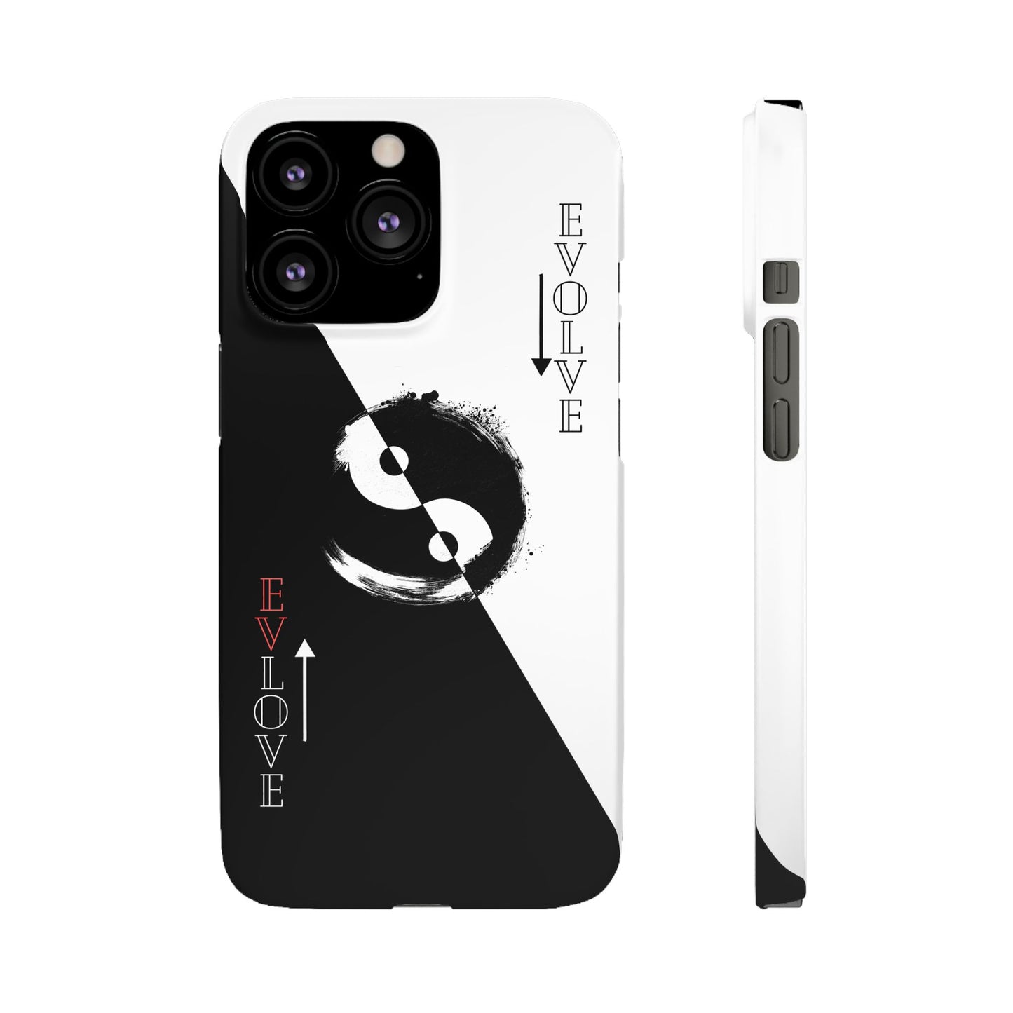 Yin Yang Evolve Black and White Snap Case Cover for iPhone and Samsung