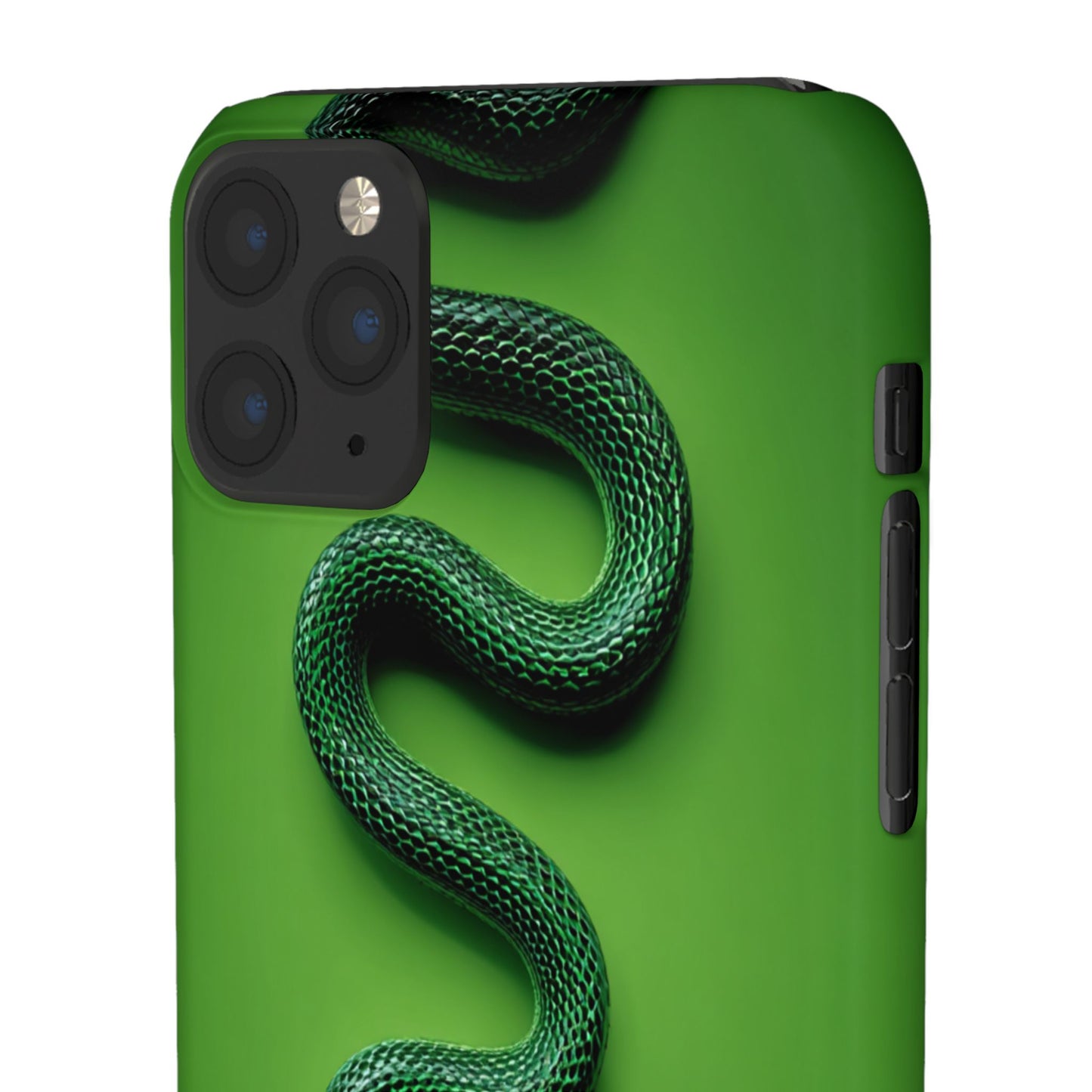 Green Snake Snap Case for iPhone, Stylish Phone Cover, Unique Gift, Trendy Accessory, Birthday, Nature Lover's Phone Case