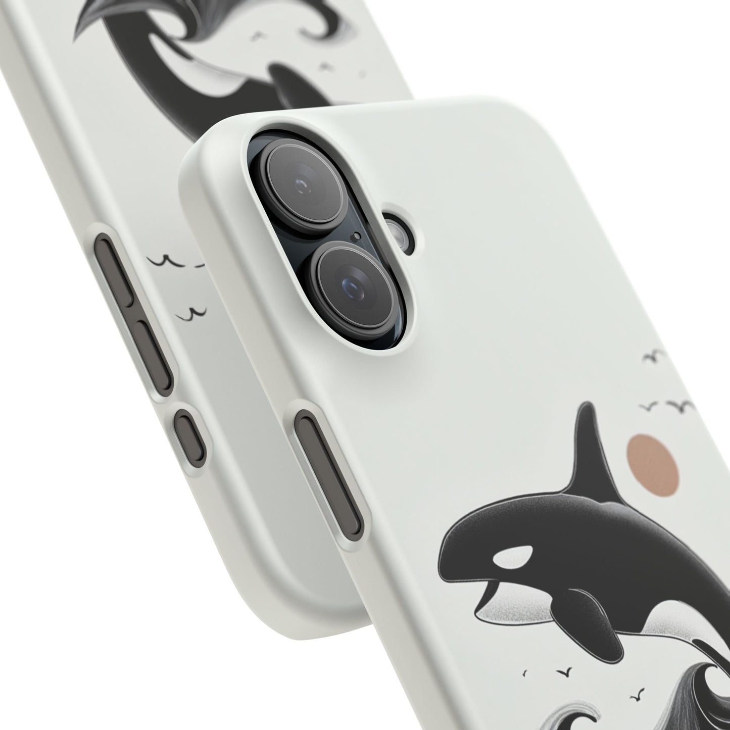 Whale Splash Phone Case | Ocean Lover Gift, Marine Art, Snap Cases, Cute Whale Design, Custom Phone Accessories