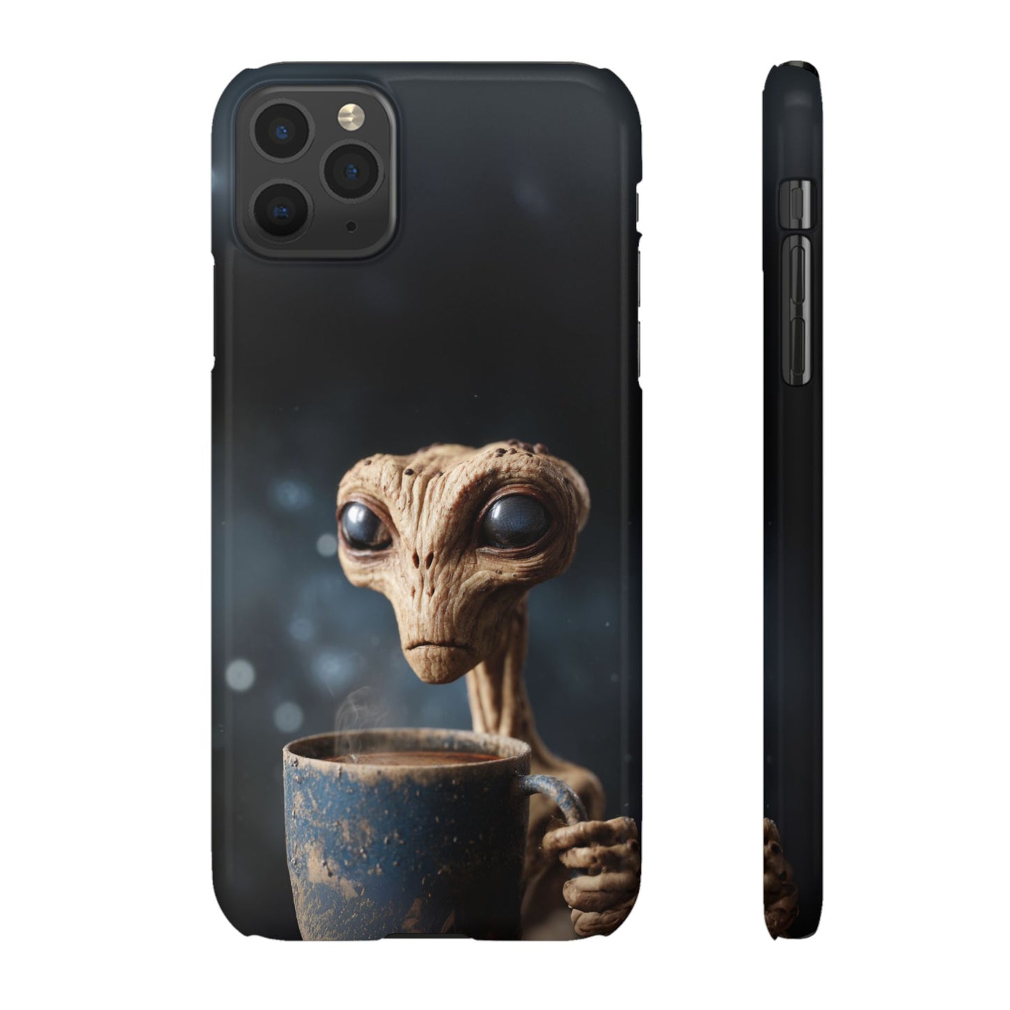Alien Coffee Snap Case, Unique Phone Cover, Pop Culture Accessory, Gift for Sci-Fi Lovers, Customizable Phone Case