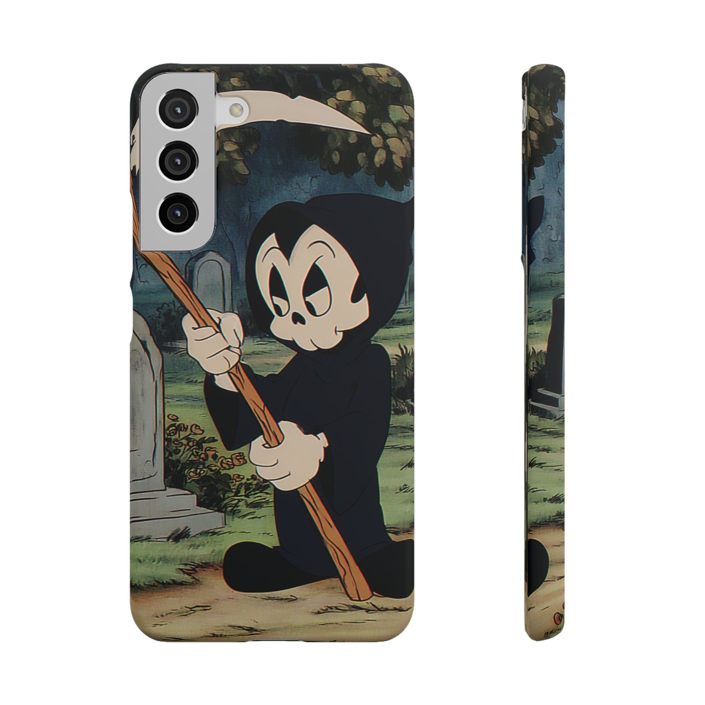 Grim Reaper Snap Case, Halloween Phone Case, Cute Death Phone Cover, Spooky Accessories, Unique Phone Protector