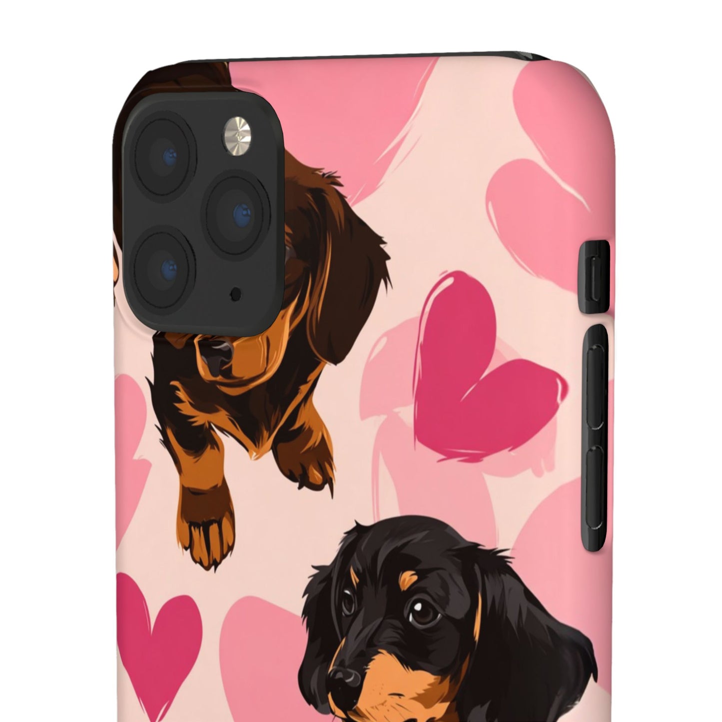 Pink Dachshund Love Phone Case for Iphone and Samsung Customistion and Free Shipping Avvialable