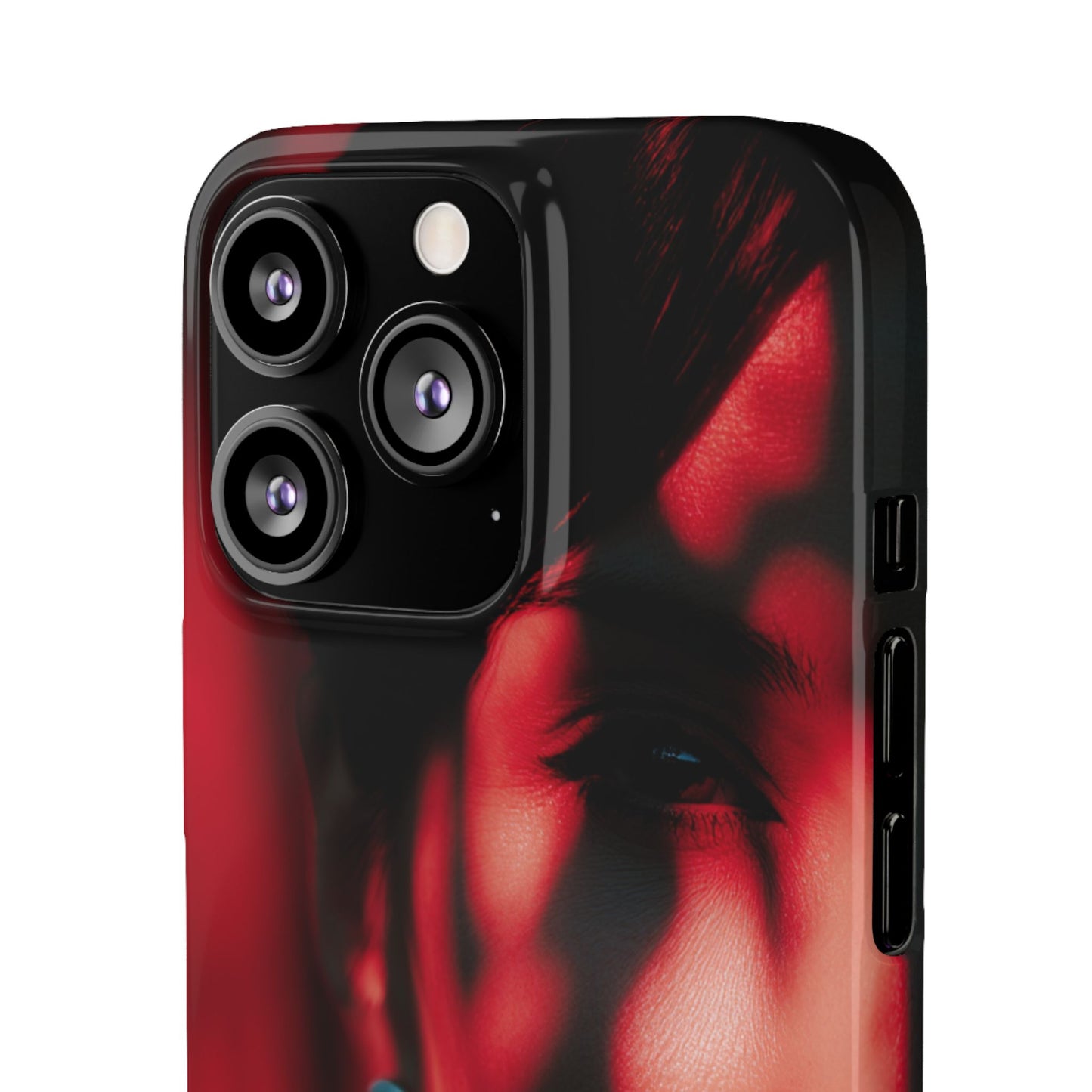 Stylish Snap Cases for Phone, Artistic Phone Cover, Unique Gifts, Red Aesthetic Case, Trendy Accessory, Vibrant Protection