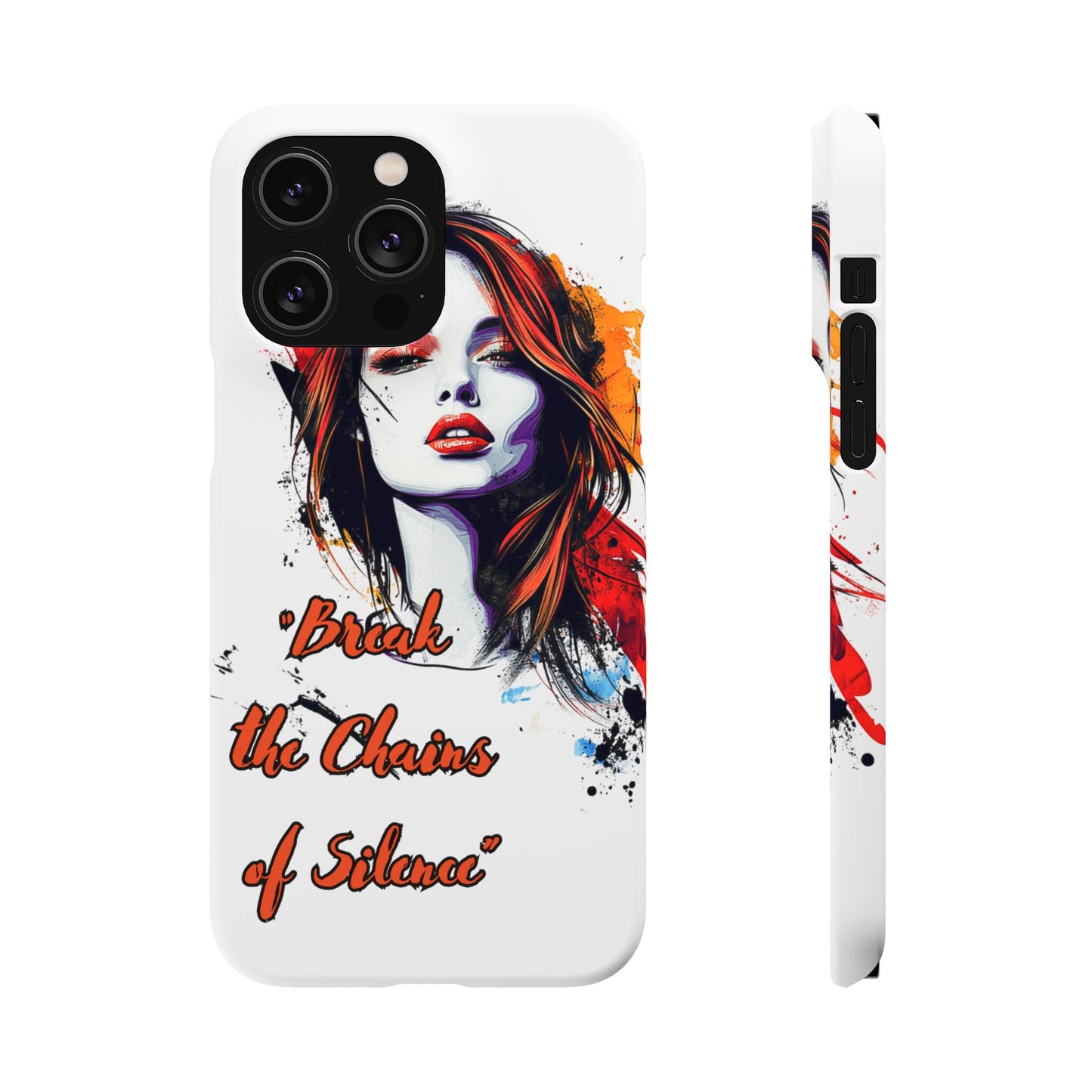 Empowering Art Snap Cases, Phone Cover, Break the Chains of Silence, Unique Gift, Inspirational Tech Accessories