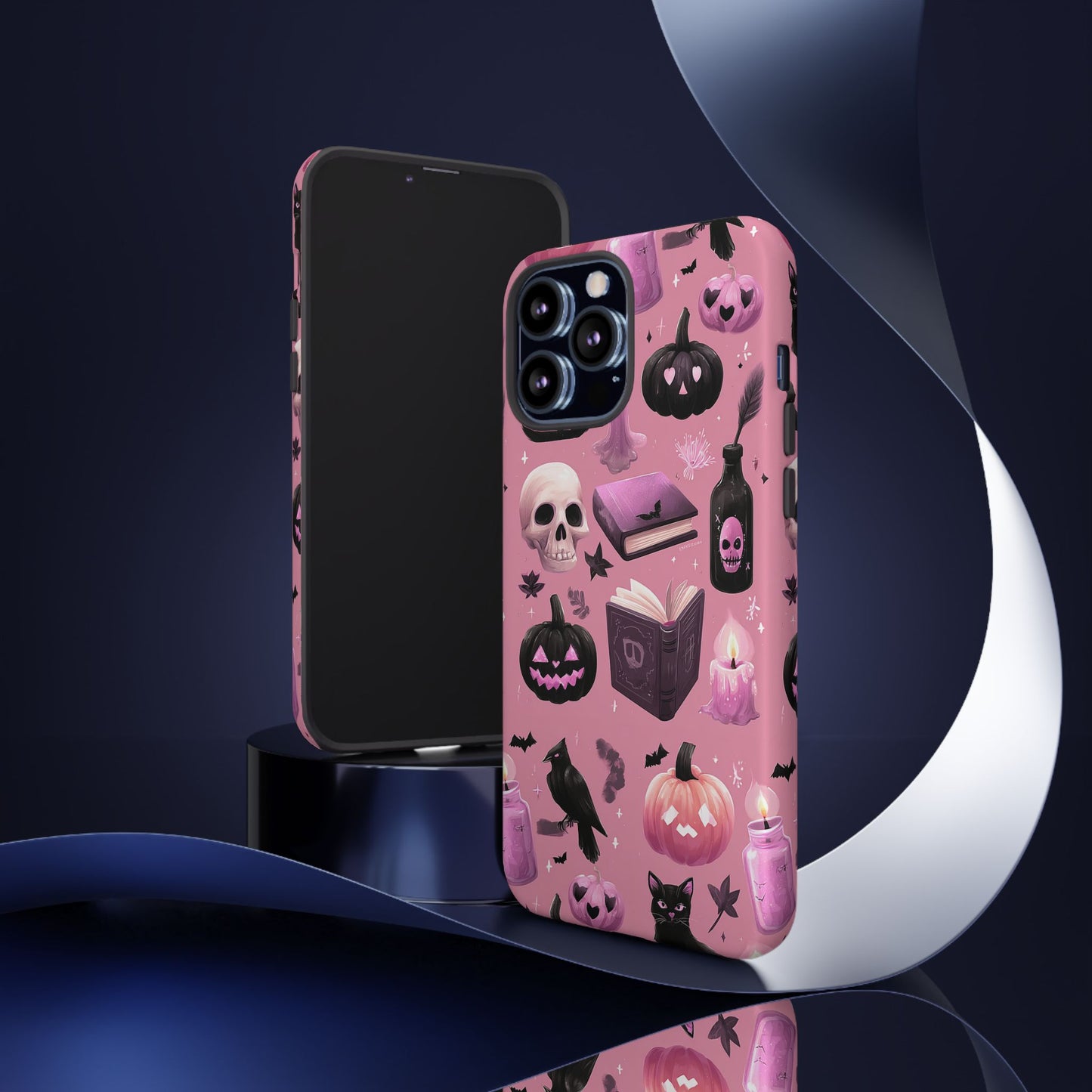 Spooky Phone Case - Halloween Design, Cute Costume Accessory, Fall Decor, Gift for Cat Lovers, Witchy Vibes, Trick or Treat
