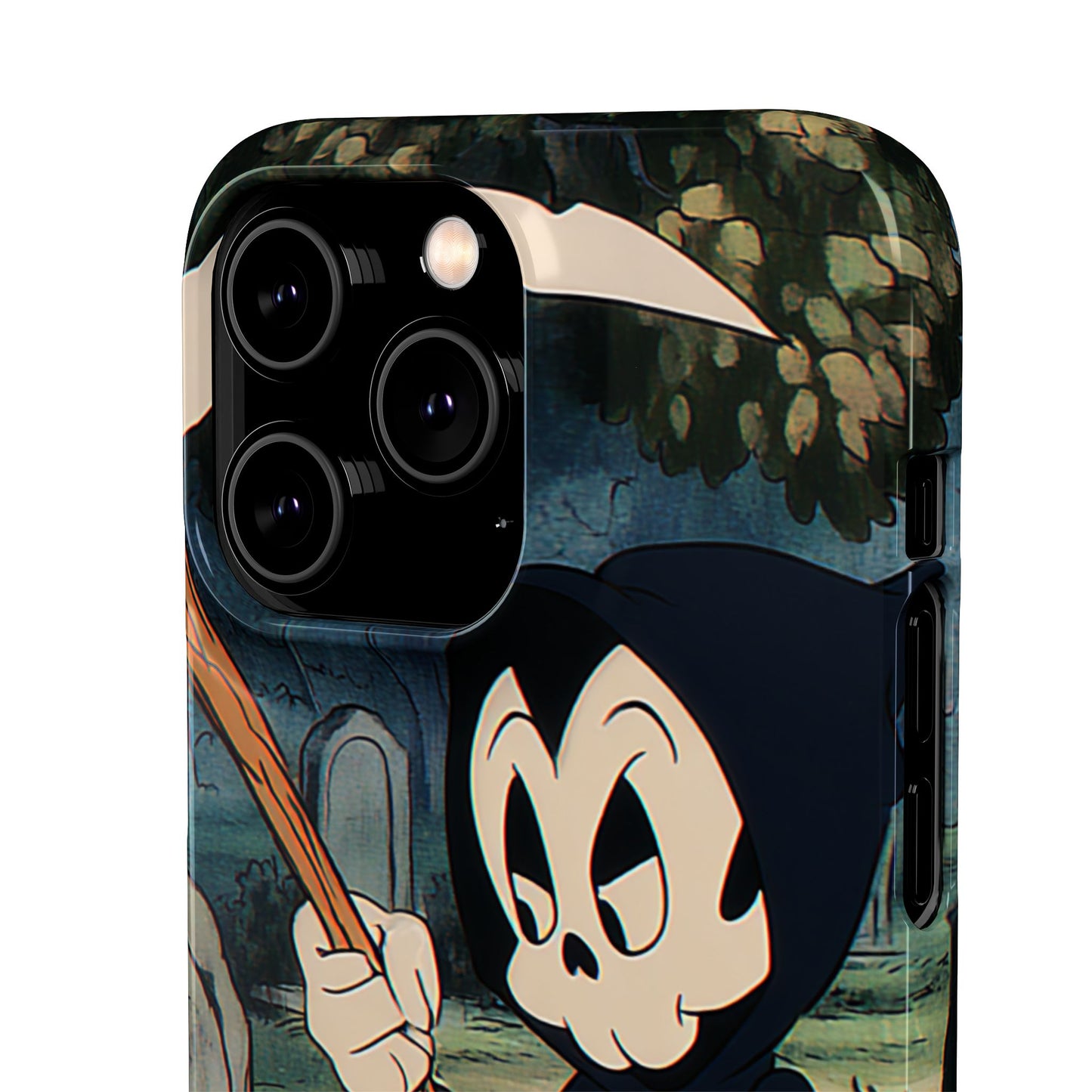 Grim Reaper Snap Case, Halloween Phone Case, Cute Death Phone Cover, Spooky Accessories, Unique Phone Protector