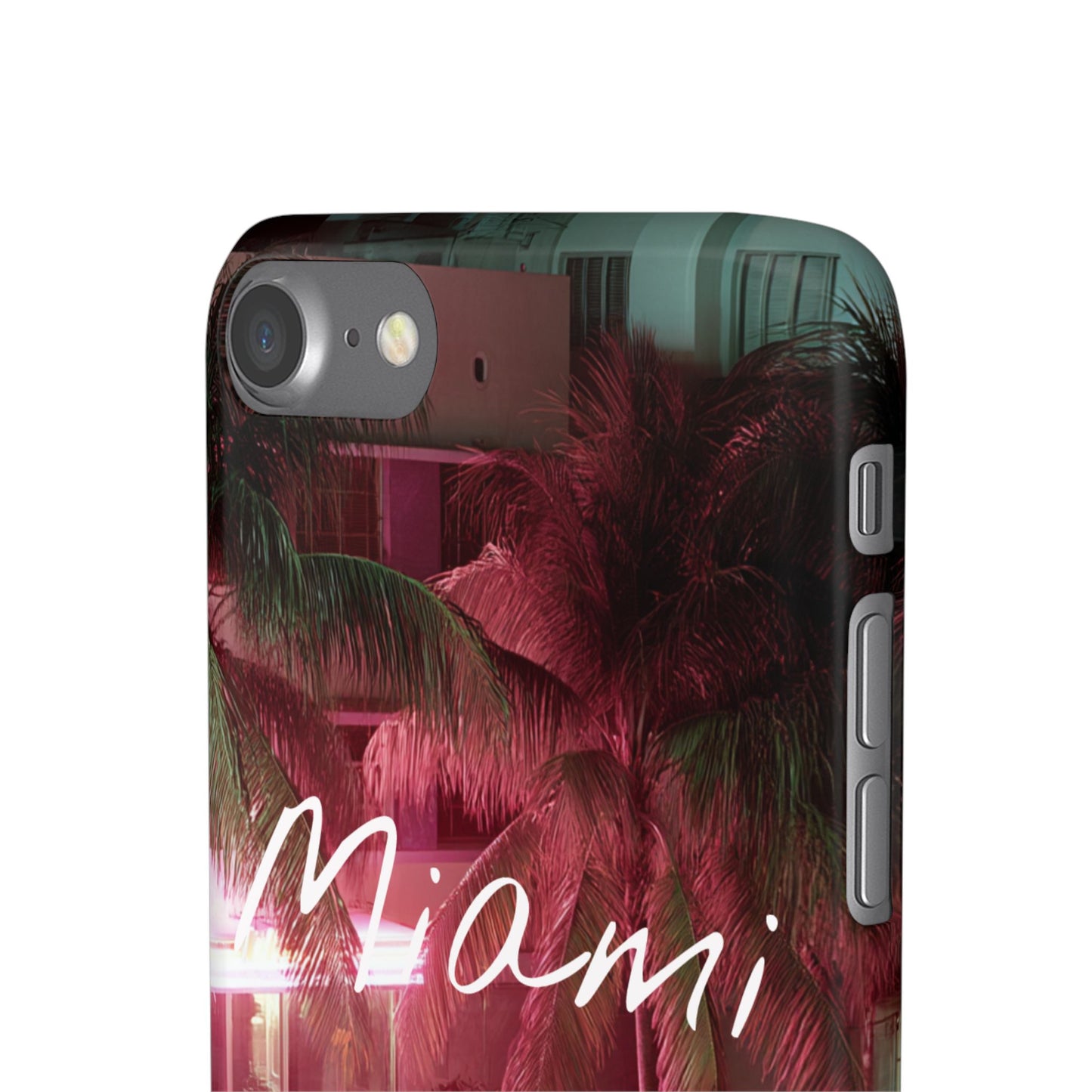 Miami Vibes Snap Case, Tropical Phone Cover, Summer Accessory, Gift for Travel Lovers, Neon Aesthetic, Beach-themed Tech
