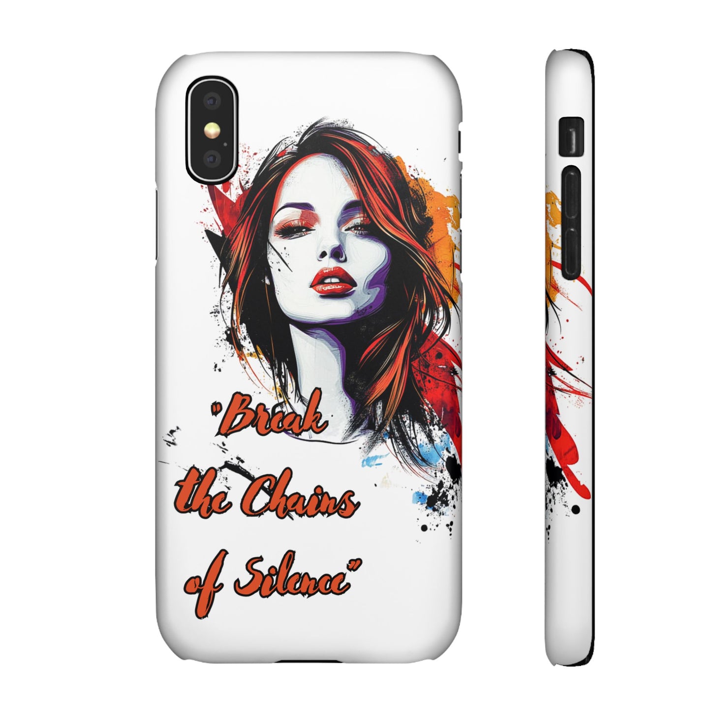 Empowering Art Snap Cases, Phone Cover, Break the Chains of Silence, Unique Gift, Inspirational Tech Accessories
