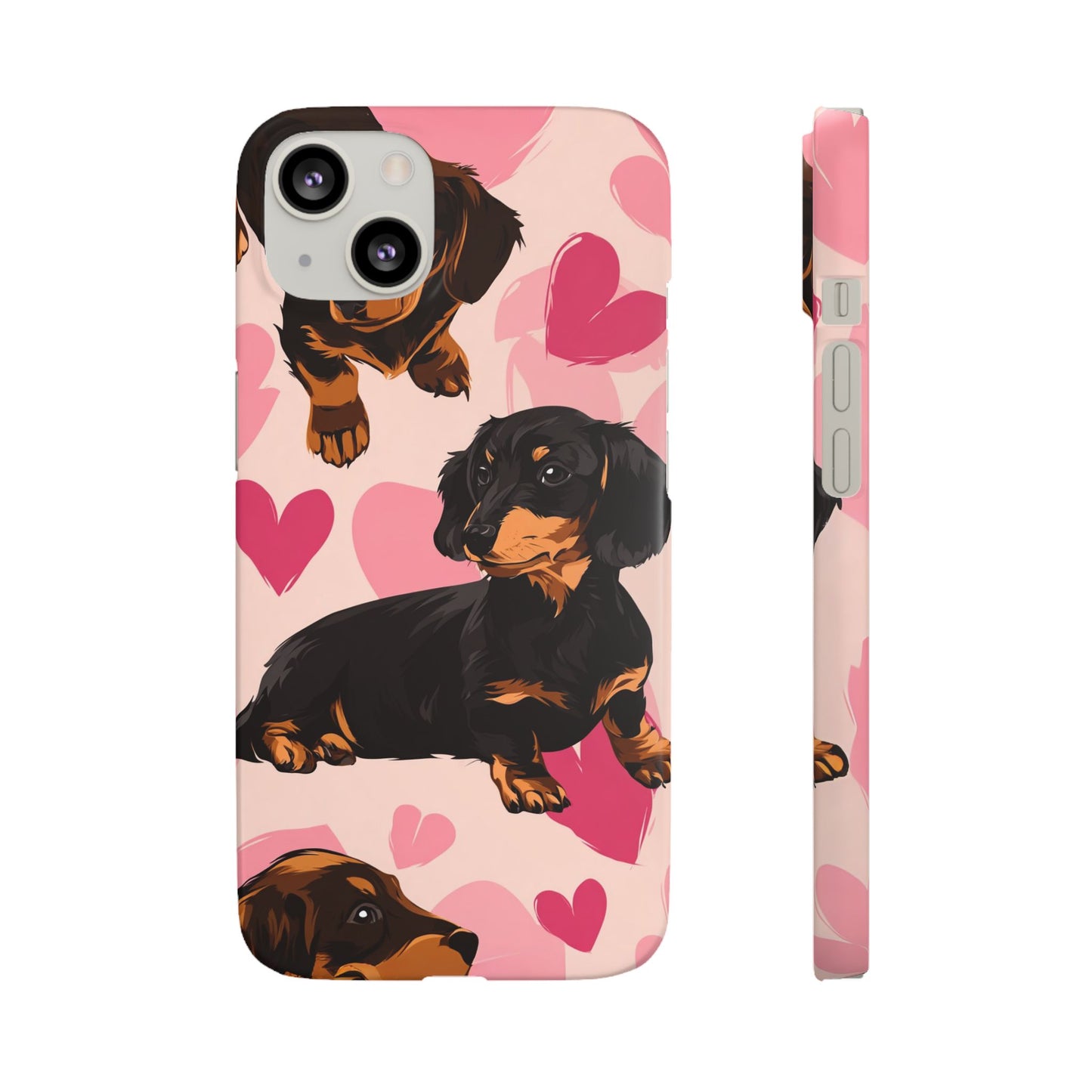 Pink Dachshund Love Phone Case for Iphone and Samsung Customistion and Free Shipping Avvialable