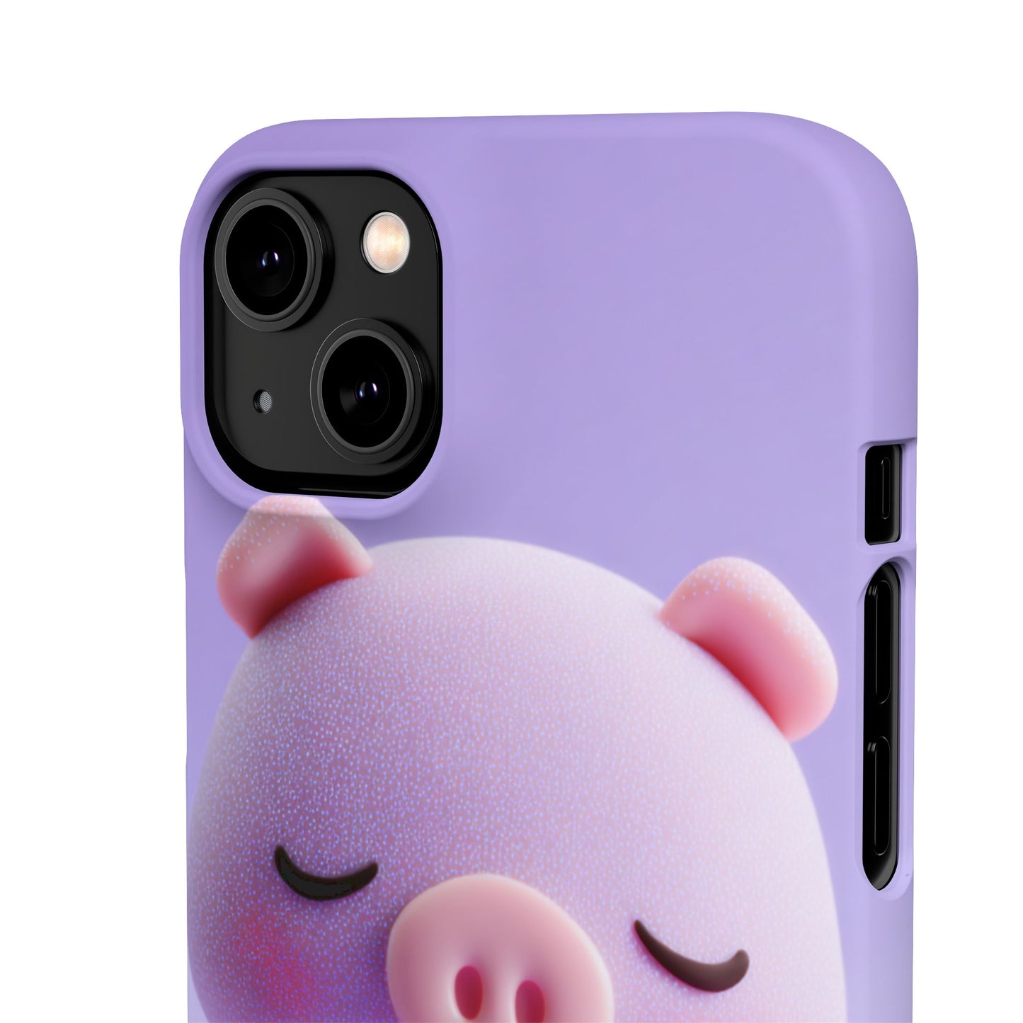 Cute Pig Snap Case for iPhone, Animal Lovers Phone Cover, Kawaii Aesthetic Accessory, Birthday Gift, Unique Phone Protection
