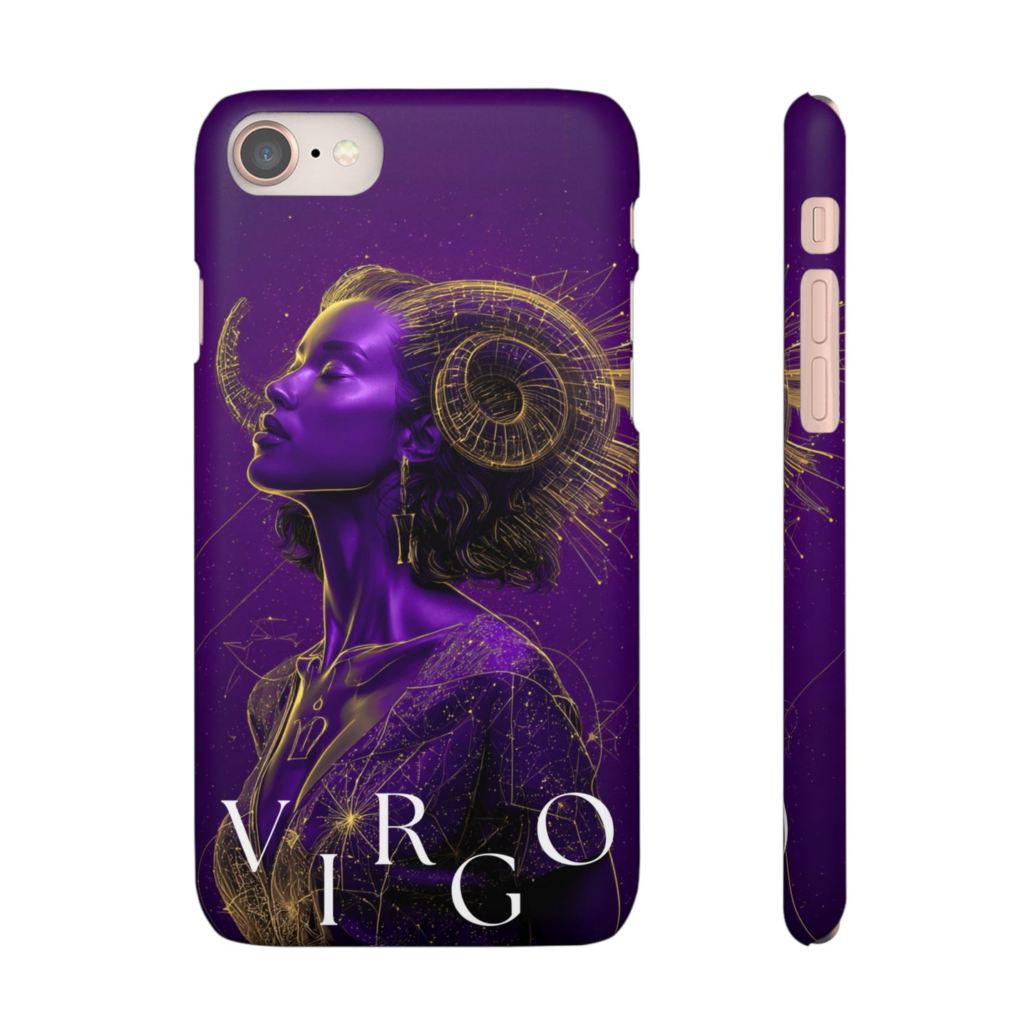 Purple Gold Celestial Virgo Snap Case and Protective Cover for Samsung and iPhone