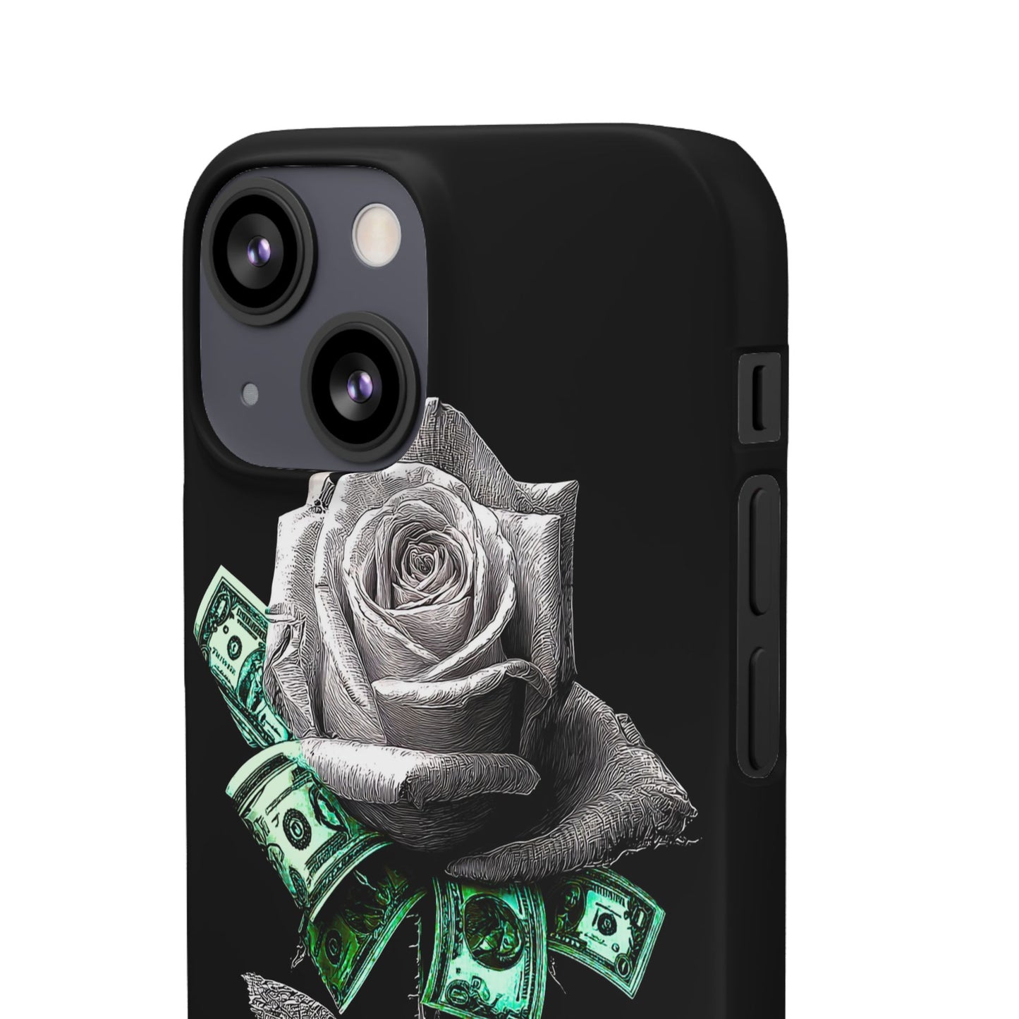 Stylish Rose & Money Snap Case - Floral Phone Protection, Trendy Gift for Him/Her, Birthday Present, Accessories for Teens
