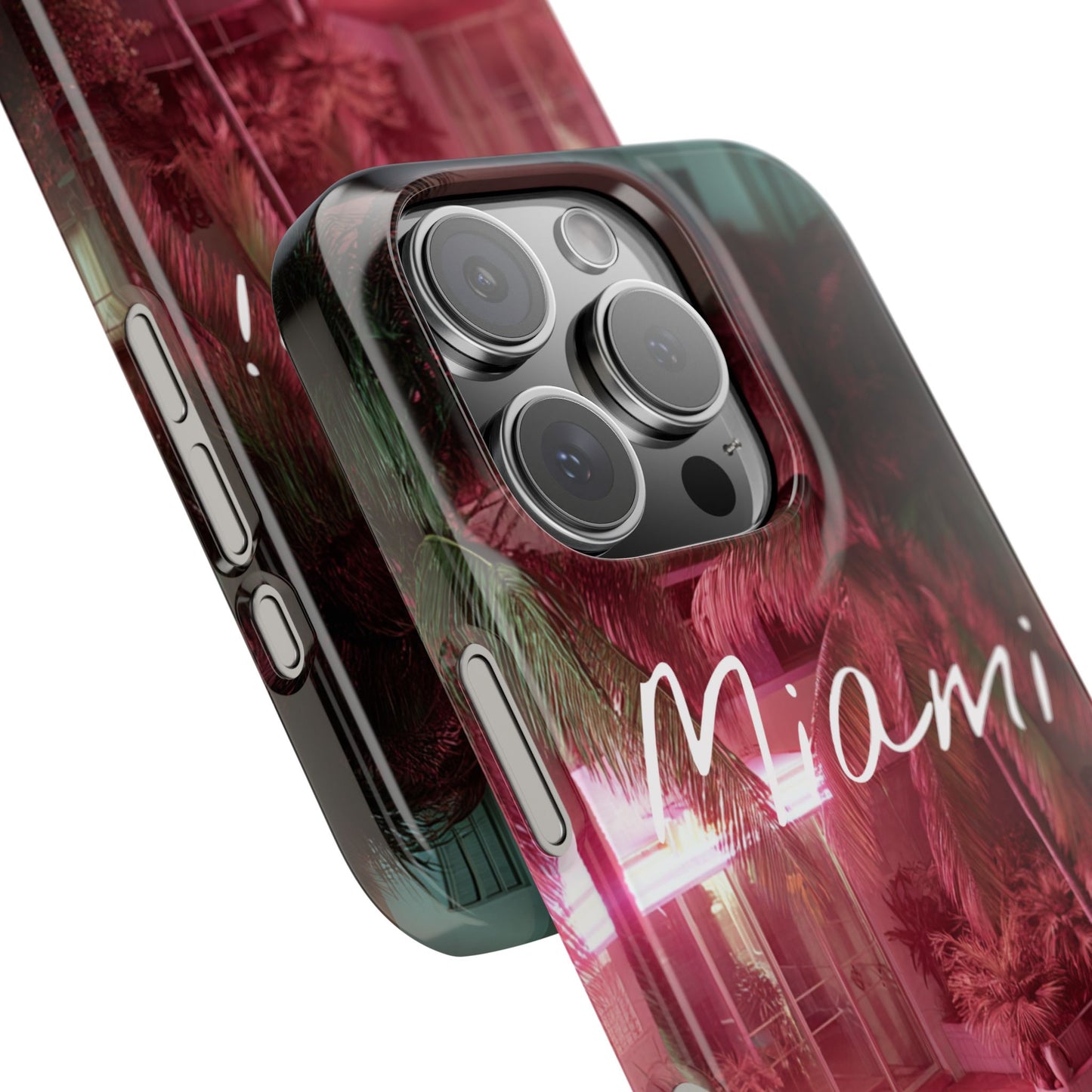 Miami Vibes Snap Case, Tropical Phone Cover, Summer Accessory, Gift for Travel Lovers, Neon Aesthetic, Beach-themed Tech