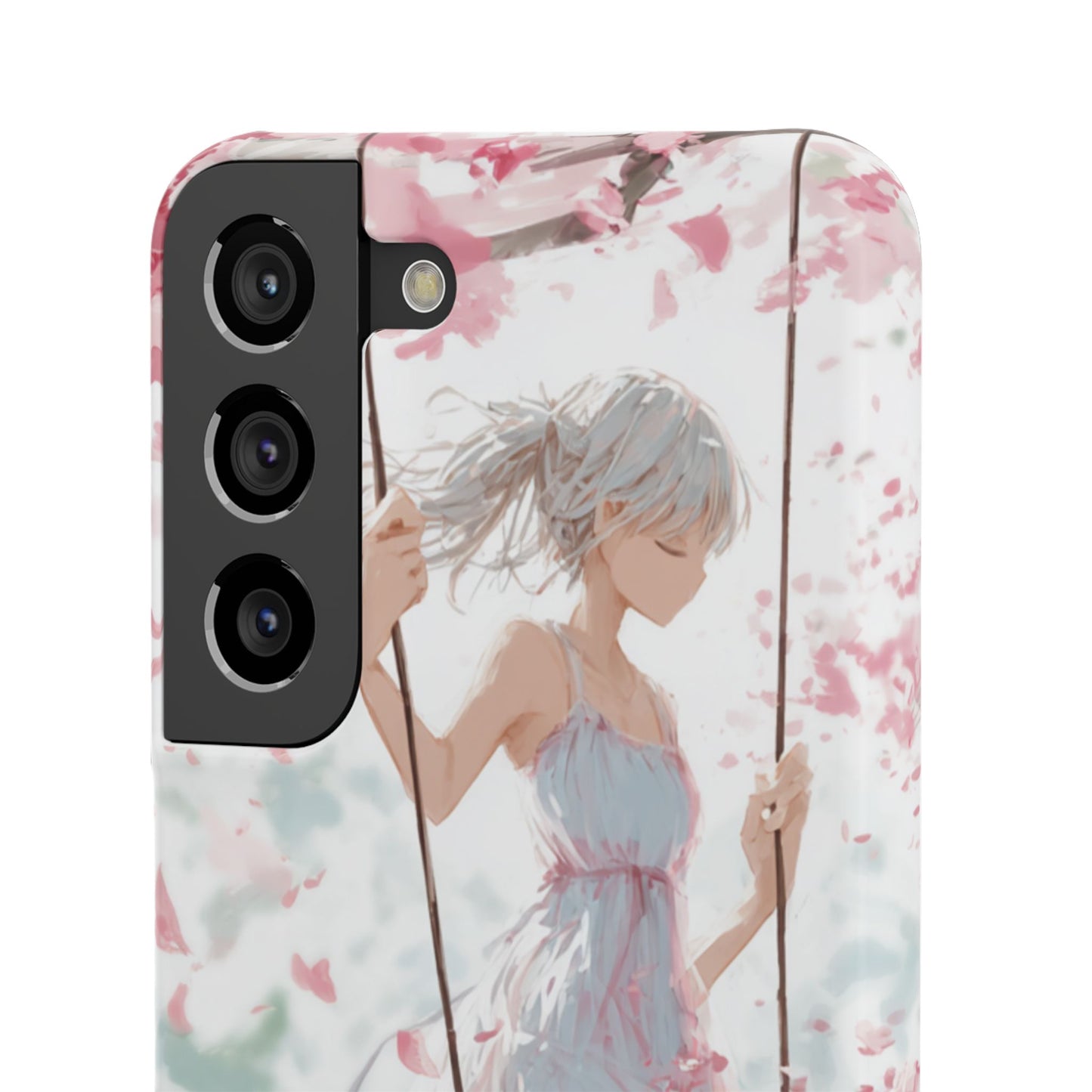 Elegant Floral Snap Cases for iPhone, Personalized Phone Covers, Cute Spring Gifts, Anime Aesthetic Accessories, Flower-themed Cell [...]