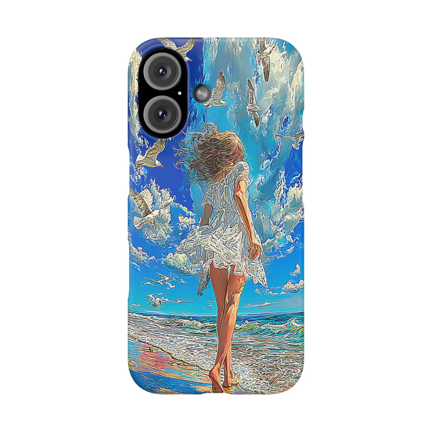 Dreamy Seaside Snap Case, Ocean Waves Phone Cover, Summer Vibe Gift, Cute Aesthetic Accessory, Beach Lover Case