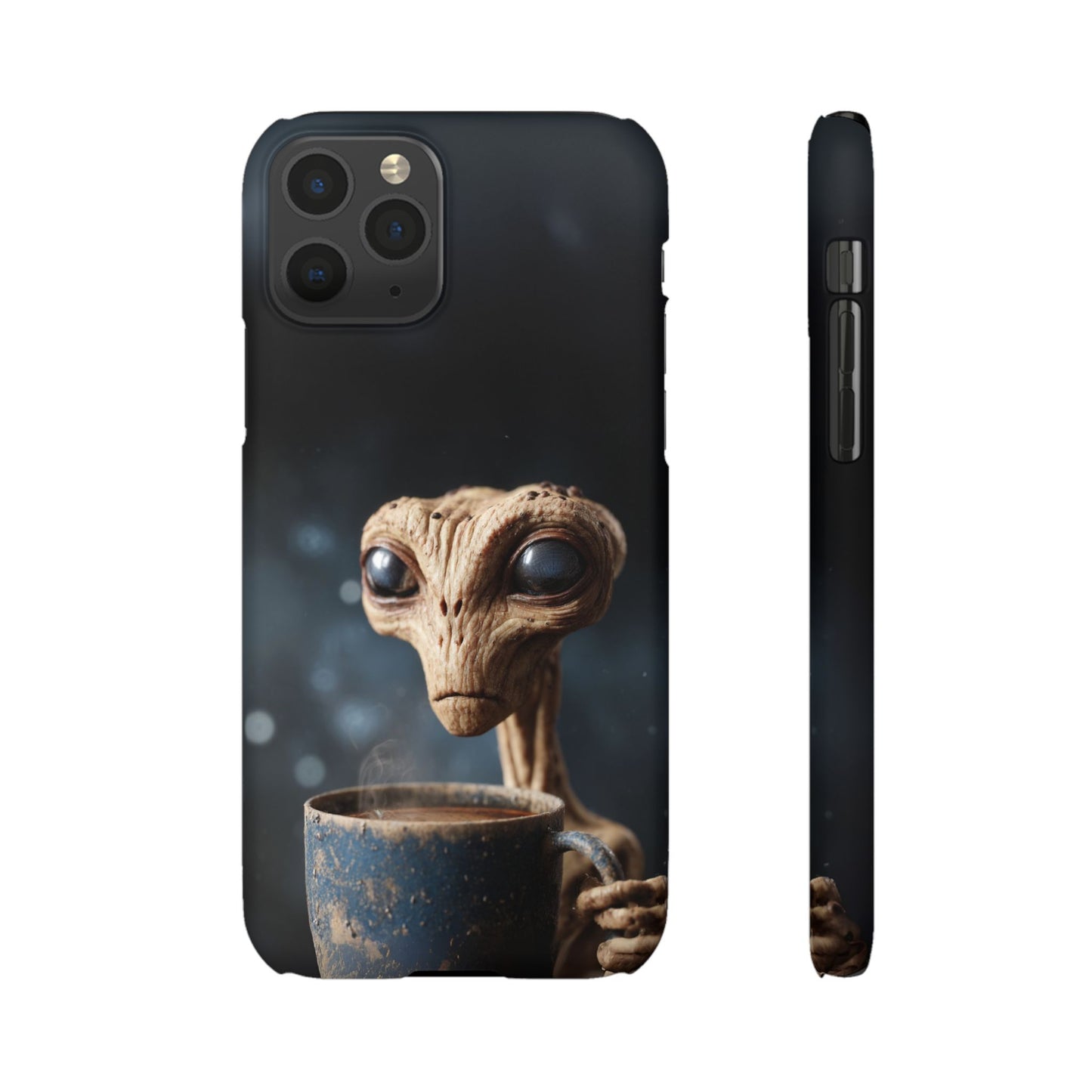 Alien Coffee Snap Case, Unique Phone Cover, Pop Culture Accessory, Gift for Sci-Fi Lovers, Customizable Phone Case