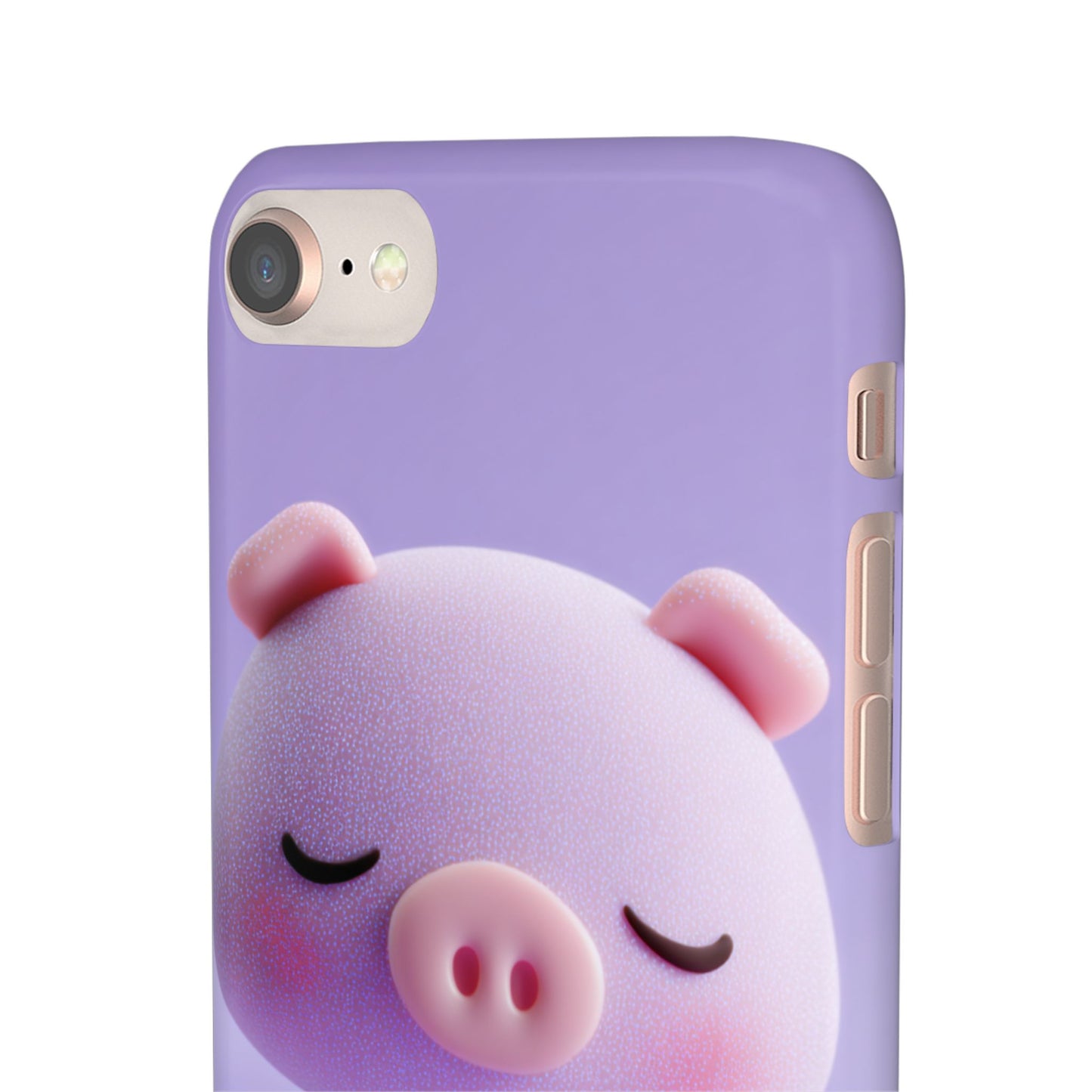 Cute Pig Snap Case for iPhone, Animal Lovers Phone Cover, Kawaii Aesthetic Accessory, Birthday Gift, Unique Phone Protection