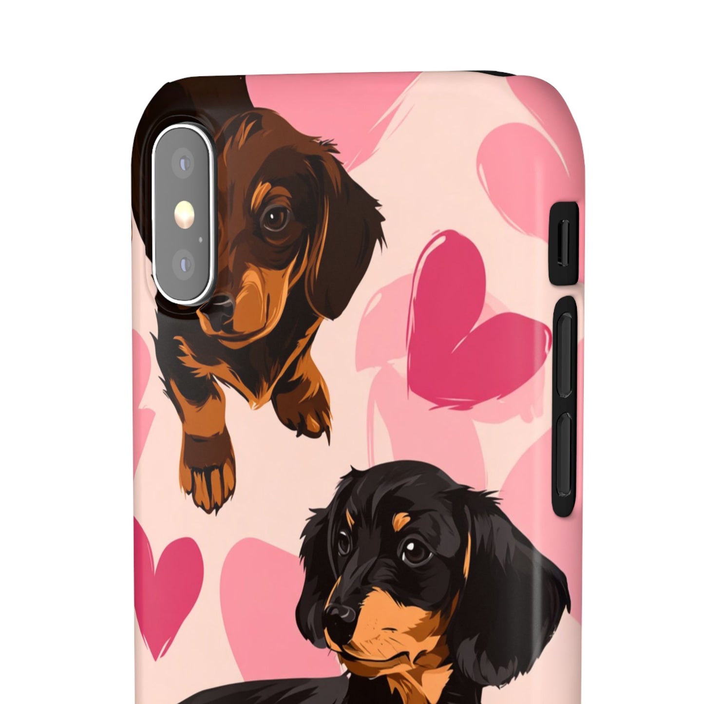 Pink Dachshund Love Phone Case for Iphone and Samsung Customistion and Free Shipping Avvialable