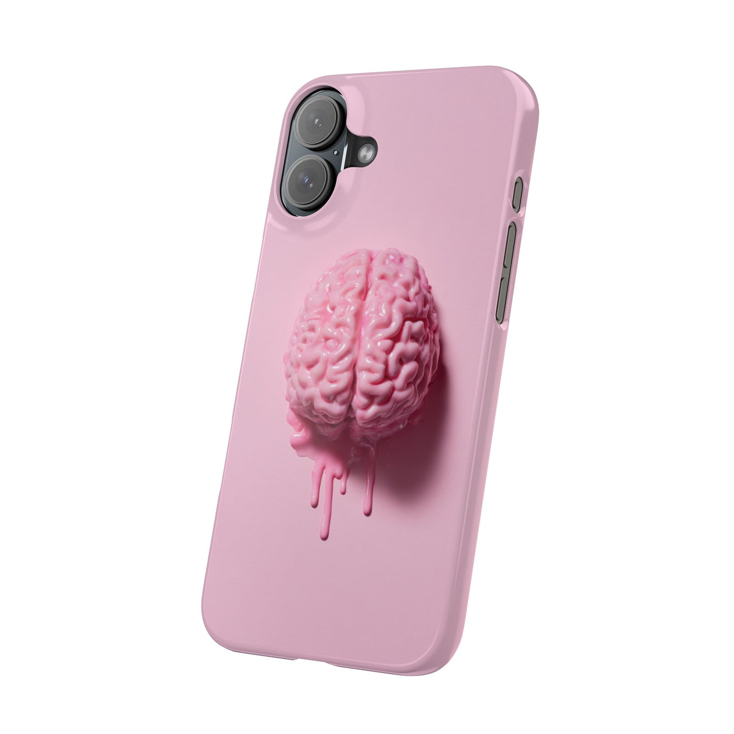 Slim Cases, Brain Design Phone Case With Card Holder, Cute Tech Accessory, Unique Gift for Students, Stylish Phone Protection, Valentine's