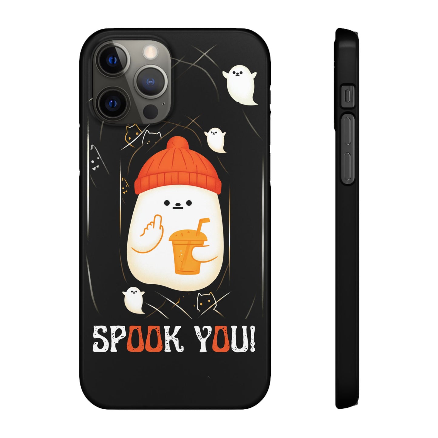 Spook You Halloween Ghost Snap Case Kawaii Protective Phone Cover for iPhone and Samsung