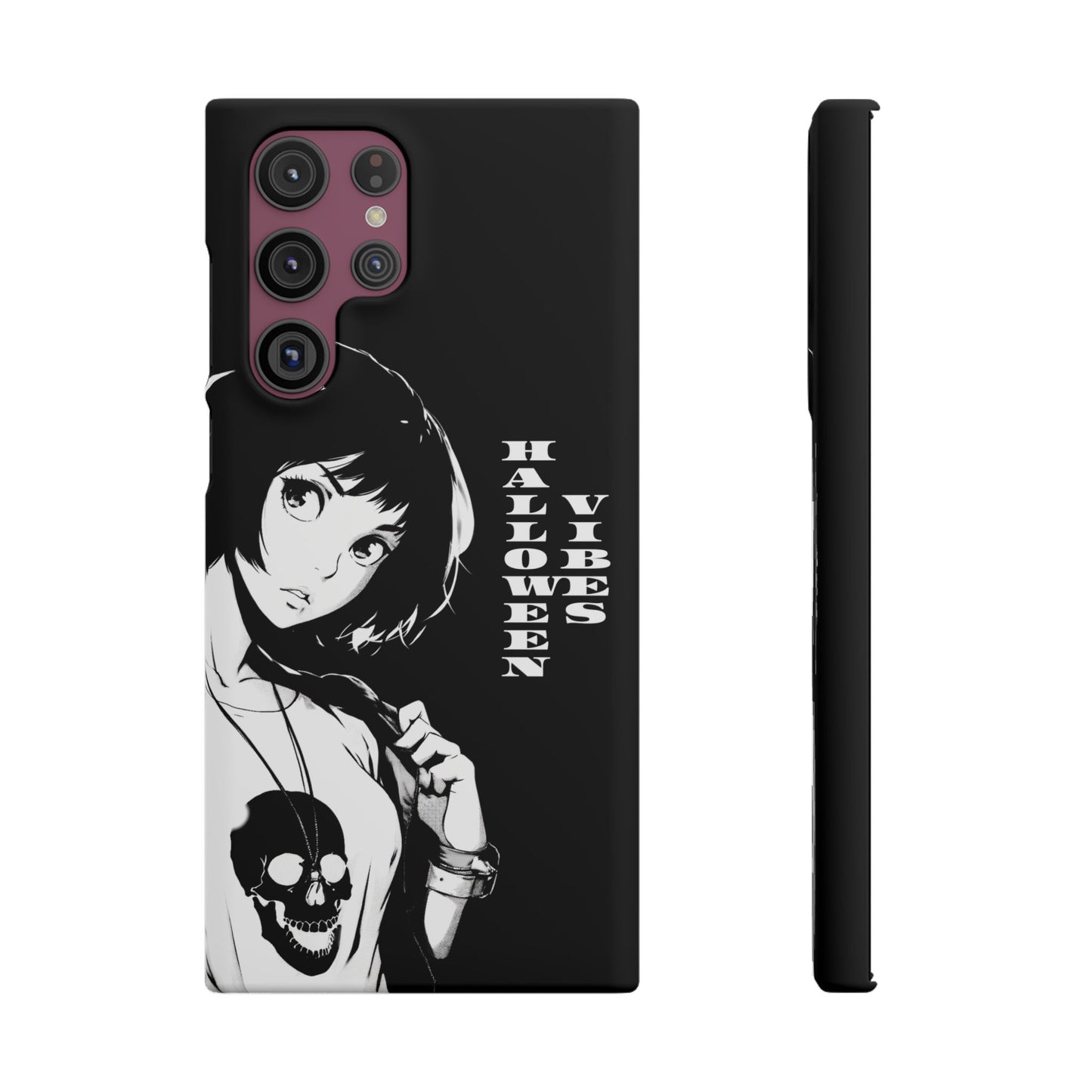 Halloween Vibes Snap Case Black and White Protective Phone Cover for iPhone and Samsung