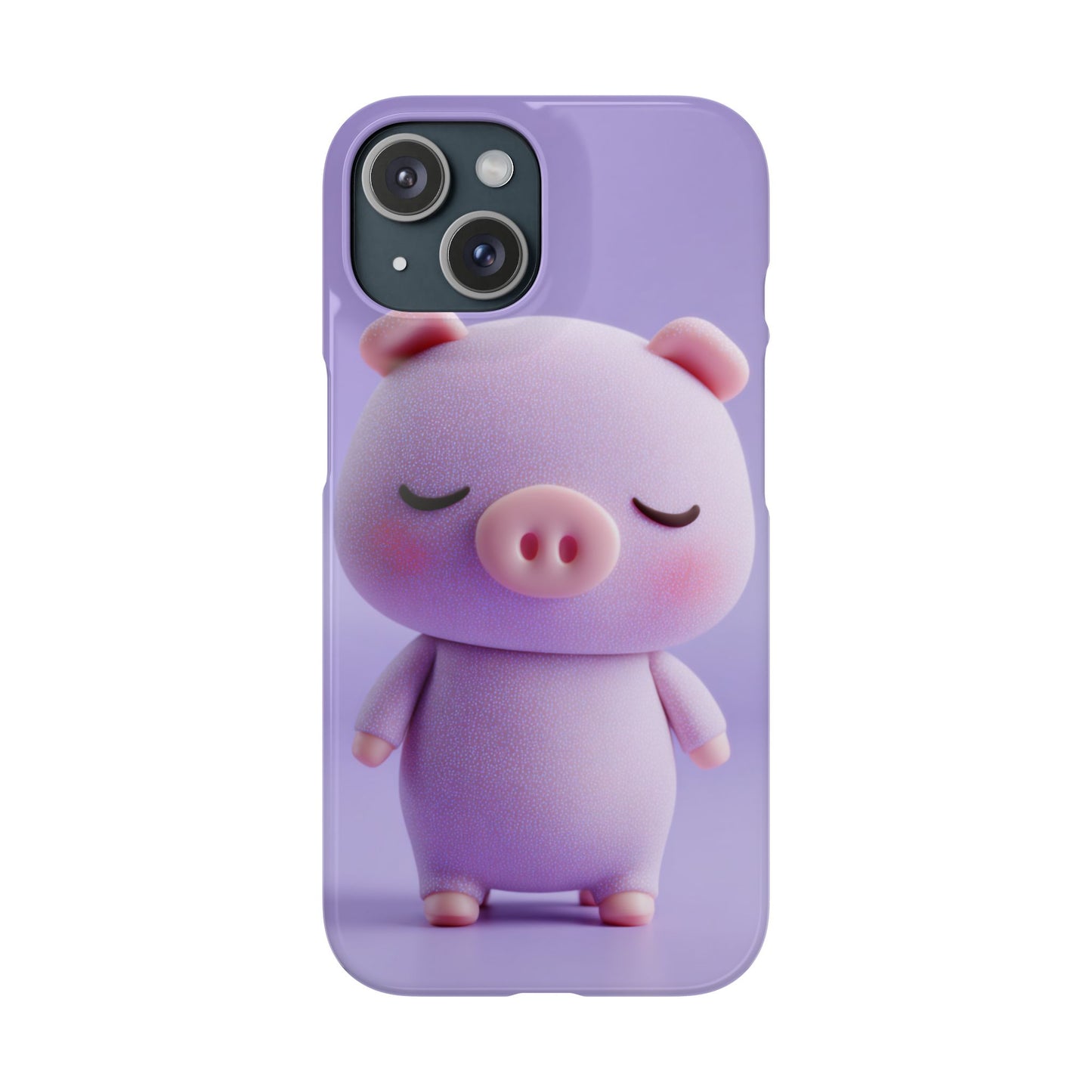 Cute Pig Snap Case for iPhone, Animal Lovers Phone Cover, Kawaii Aesthetic Accessory, Birthday Gift, Unique Phone Protection
