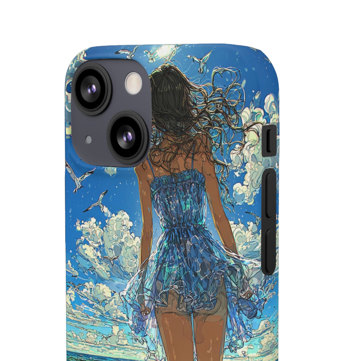 Summer Breeze Snap Case, Ocean Art Phone Cover, Beach Vibes Cell Case, Gift for Her, Custom Phone Accessory