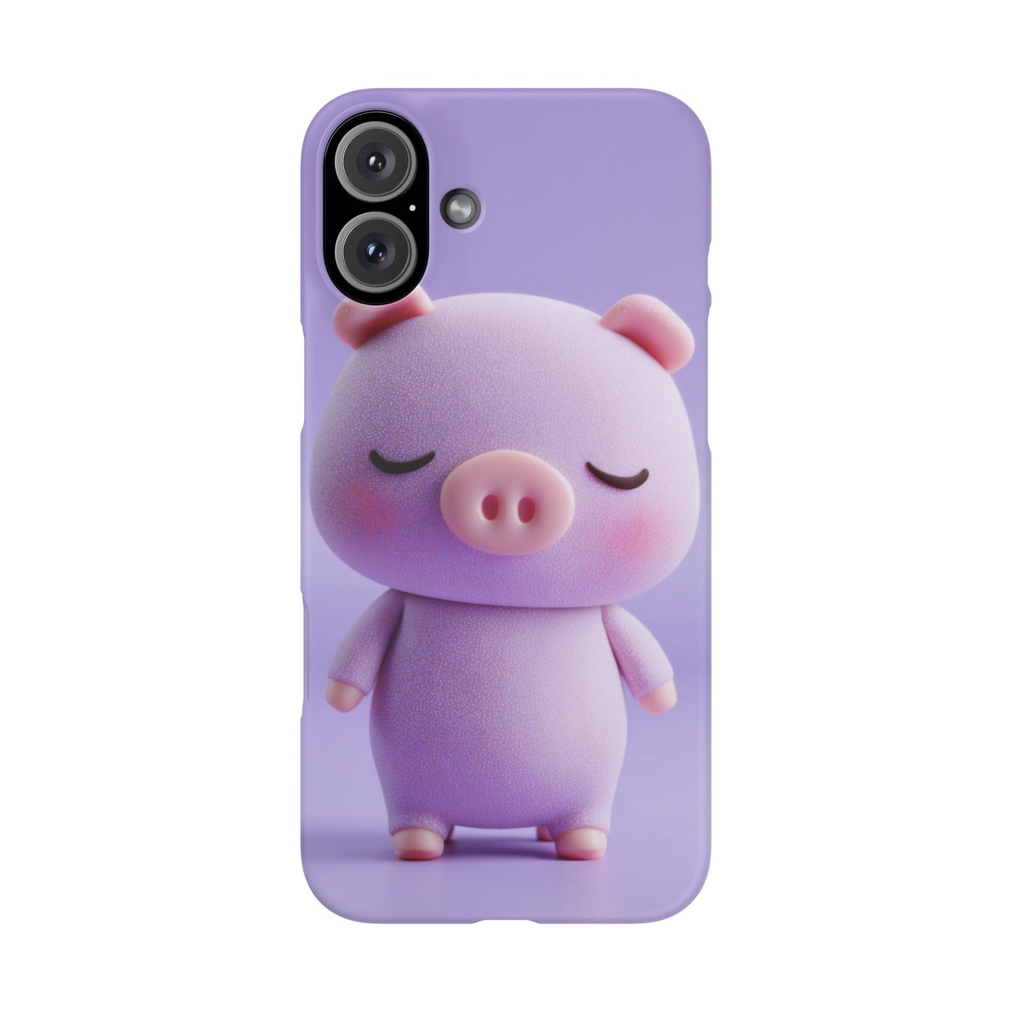 Cute Pig Snap Case for iPhone, Animal Lovers Phone Cover, Kawaii Aesthetic Accessory, Birthday Gift, Unique Phone Protection
