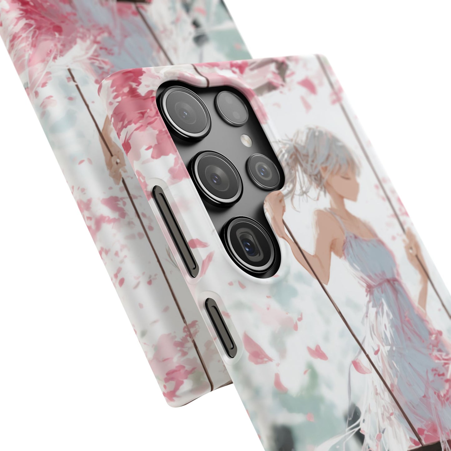 Elegant Floral Snap Cases for iPhone, Personalized Phone Covers, Cute Spring Gifts, Anime Aesthetic Accessories, Flower-themed Cell [...]