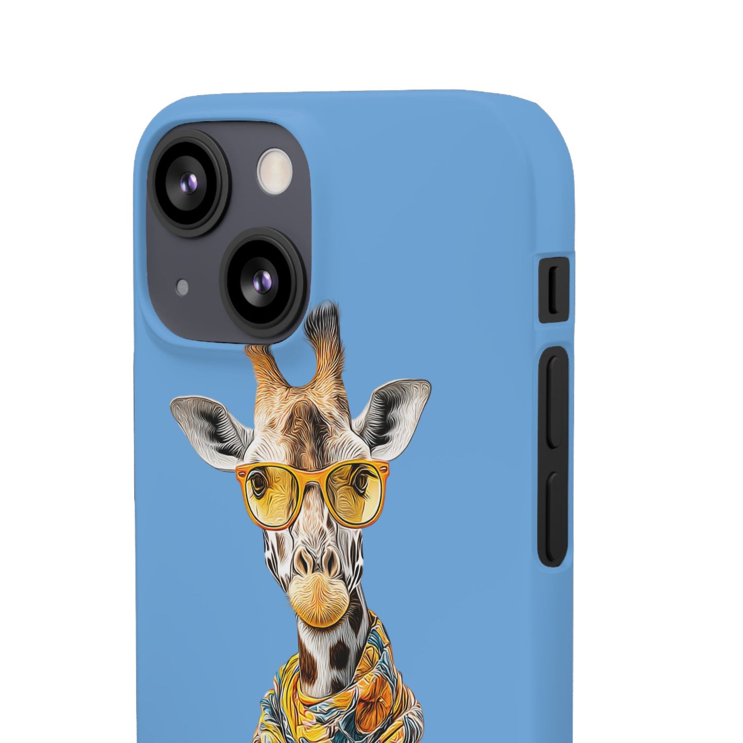 Giraffe Blue Snap Case Phone Cover for Animal Lover Iphone and Samsung models