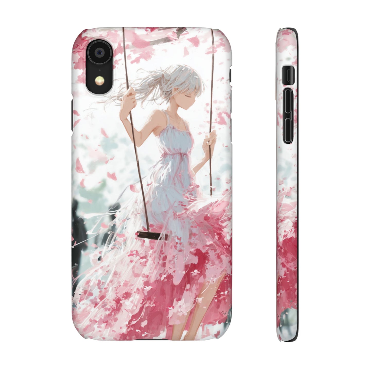 Elegant Floral Snap Cases for iPhone, Personalized Phone Covers, Cute Spring Gifts, Anime Aesthetic Accessories, Flower-themed Cell [...]