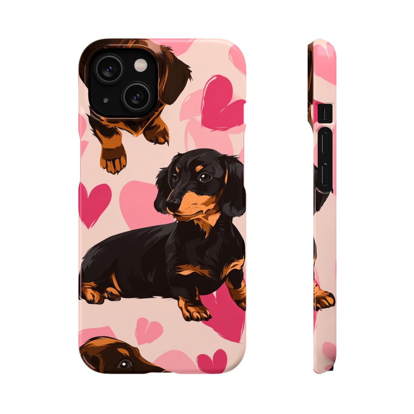 Pink Dachshund Love Phone Case for Iphone and Samsung Customistion and Free Shipping Avvialable