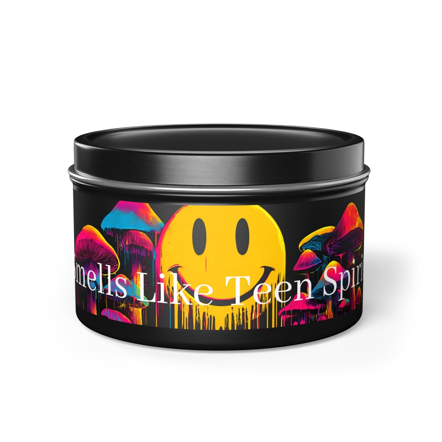 Vibrant Tin Candles, Smells Like Teen Spirit, Unique Home Decor, Aromatherapy, Gift for Her, Mood Enhancer, Eco-Friendly Candle