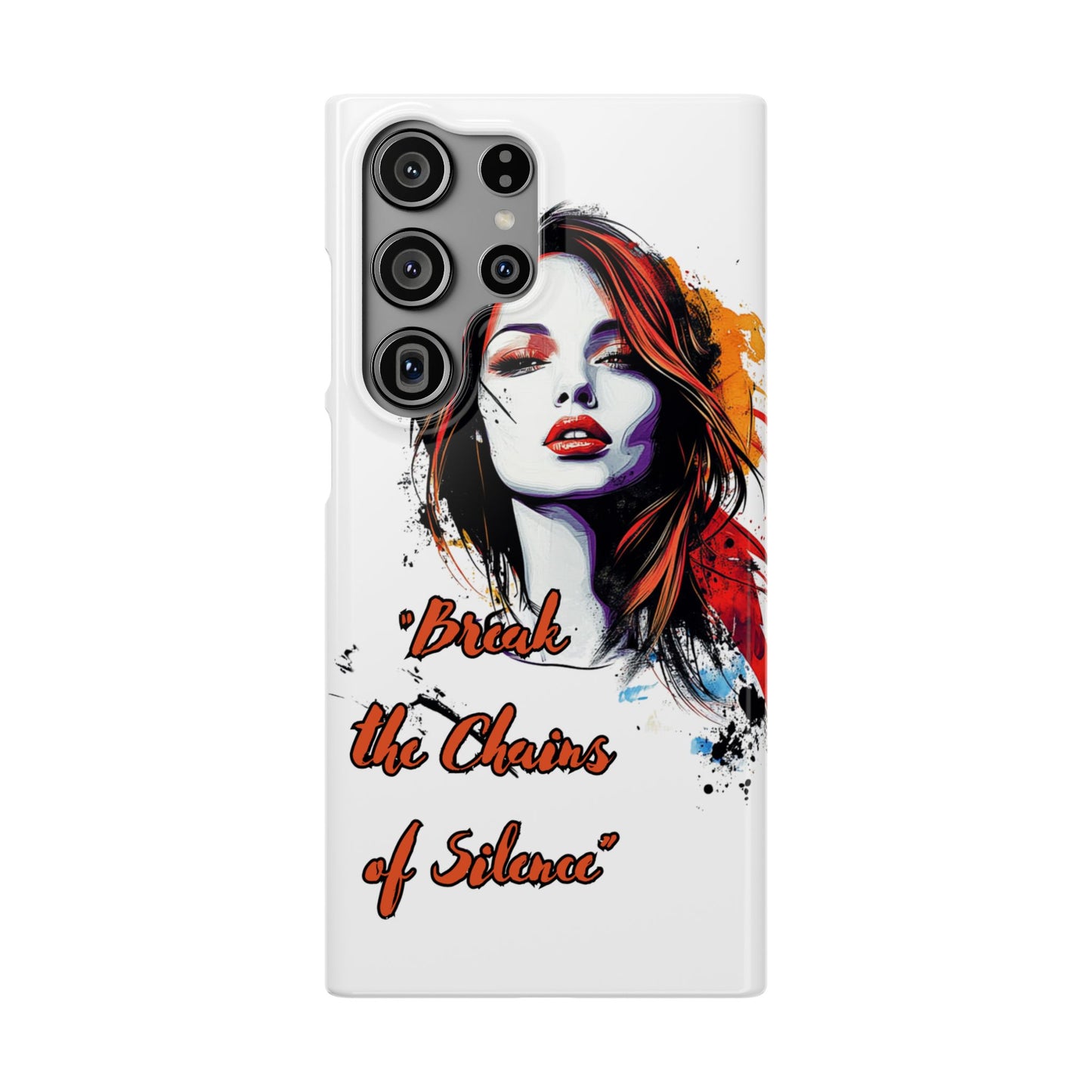 Empowering Art Snap Cases, Phone Cover, Break the Chains of Silence, Unique Gift, Inspirational Tech Accessories