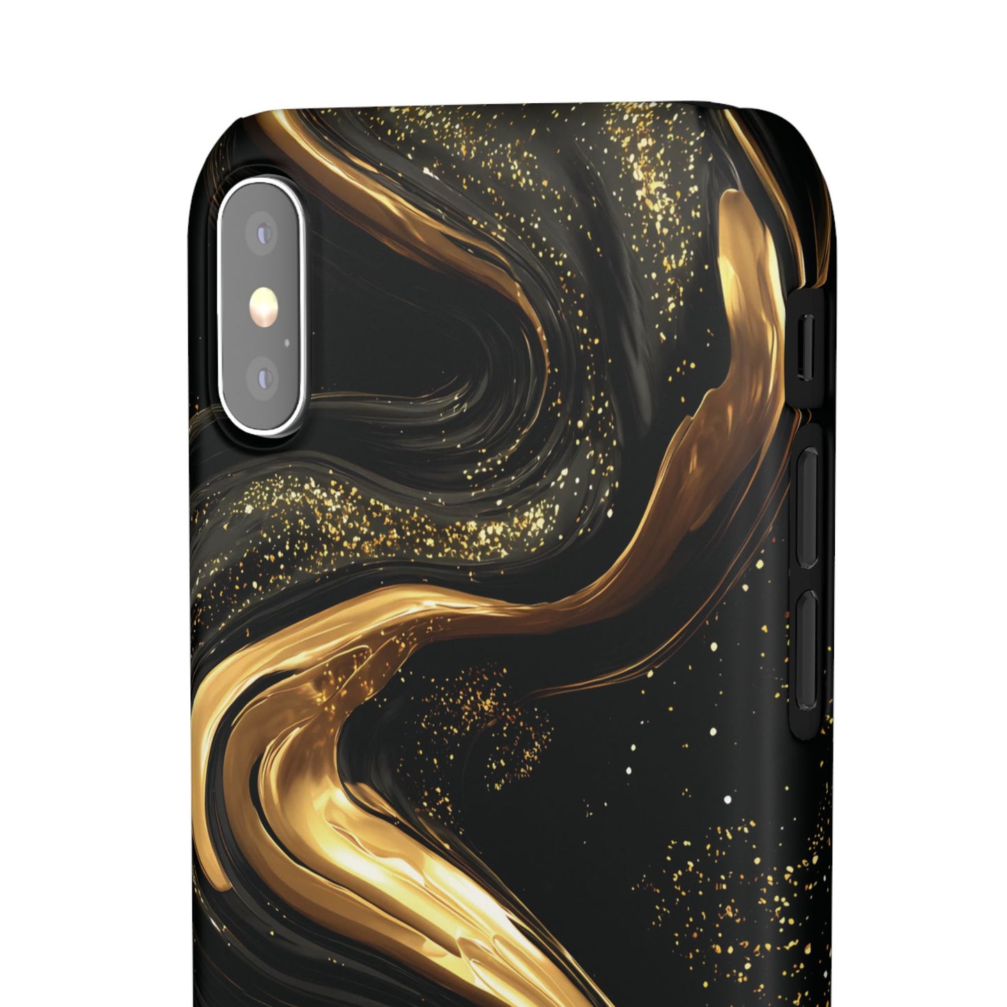 Elegant Gold Swirl Snap Case - Stylish Phone Cover, Modern Accessory, Gift for Her, Luxe Phone Case, Trendy Decor