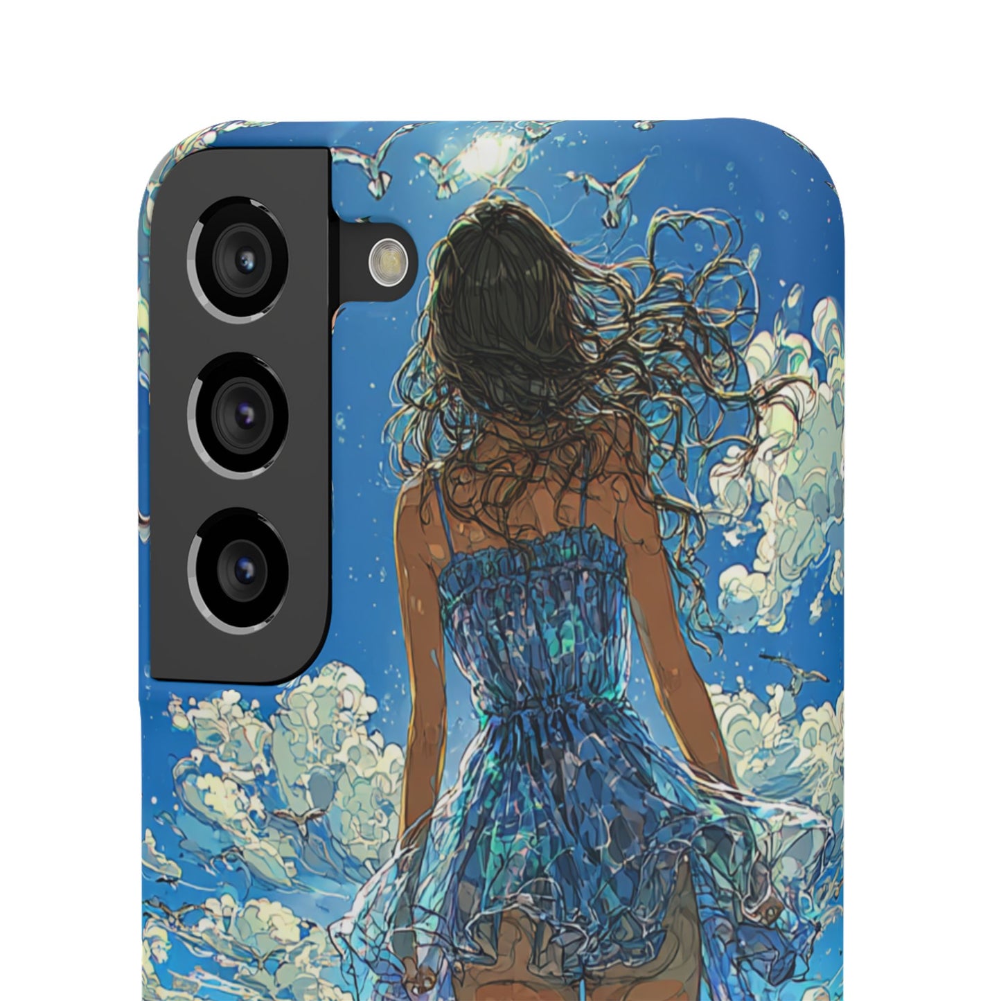 Summer Breeze Snap Case, Ocean Art Phone Cover, Beach Vibes Cell Case, Gift for Her, Custom Phone Accessory
