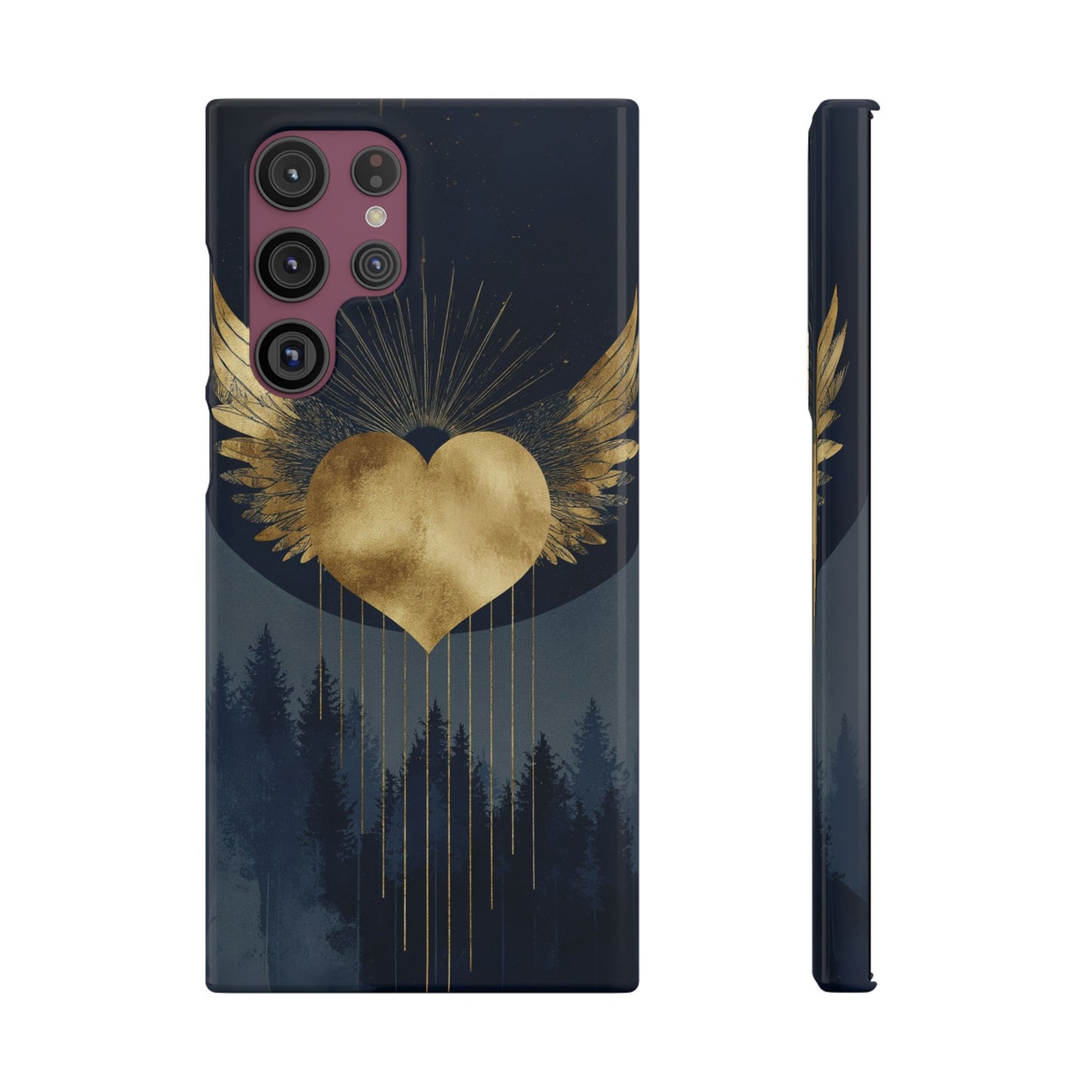 Heart Wing Snap Case, Elegant Phone Cover, Unique Gift, Artistic Accessory, Protective Case for Love and Romance