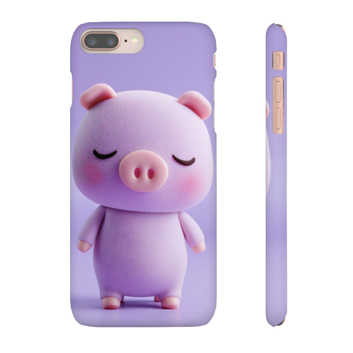 Cute Pig Snap Case for iPhone, Animal Lovers Phone Cover, Kawaii Aesthetic Accessory, Birthday Gift, Unique Phone Protection