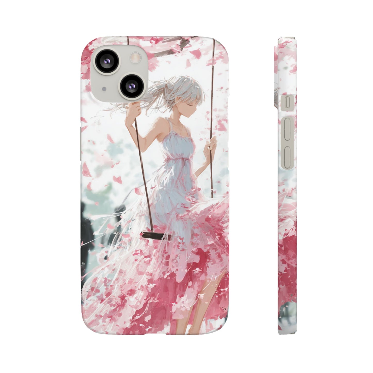 Elegant Floral Snap Cases for iPhone, Personalized Phone Covers, Cute Spring Gifts, Anime Aesthetic Accessories, Flower-themed Cell [...]