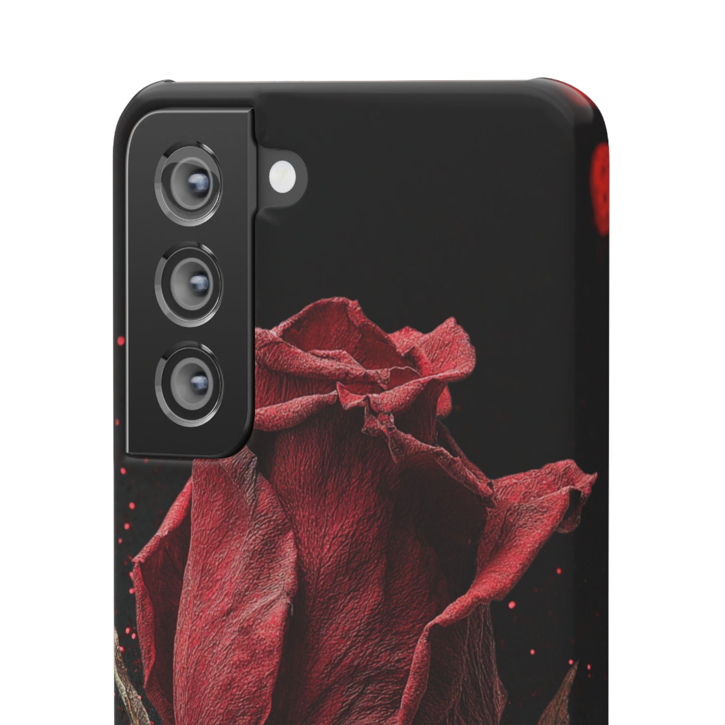 Romantic Rose Snap Case, Floral Phone Cover, Valentines Day Gift, Trendy Mobile Accessory, Heart Design Case, Elegant Phone Protector