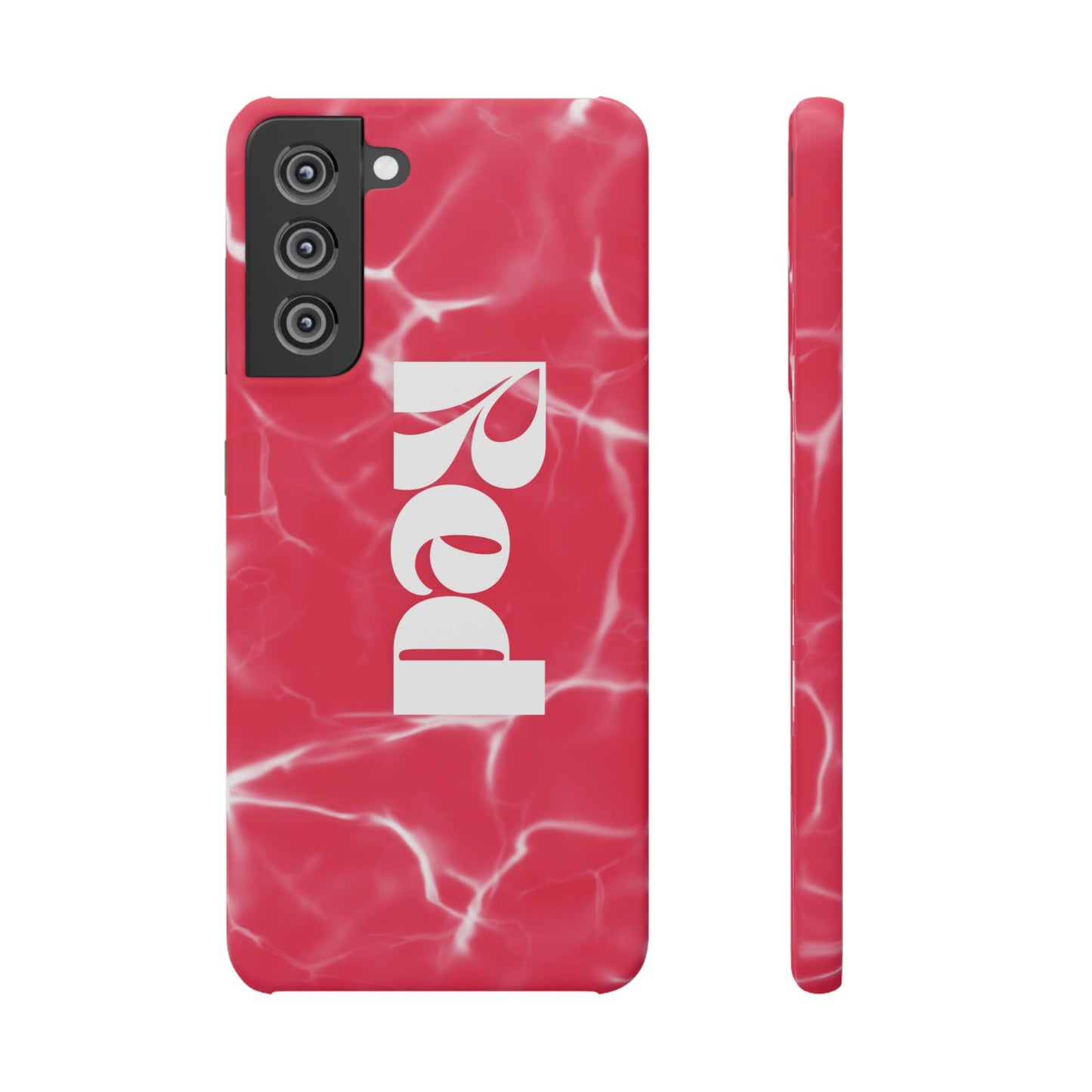 Vibrant Red Snap Case for iPhone, Trendy Phone Cover, Gift for Her, Summer Accessory, Stylish Tech Protection