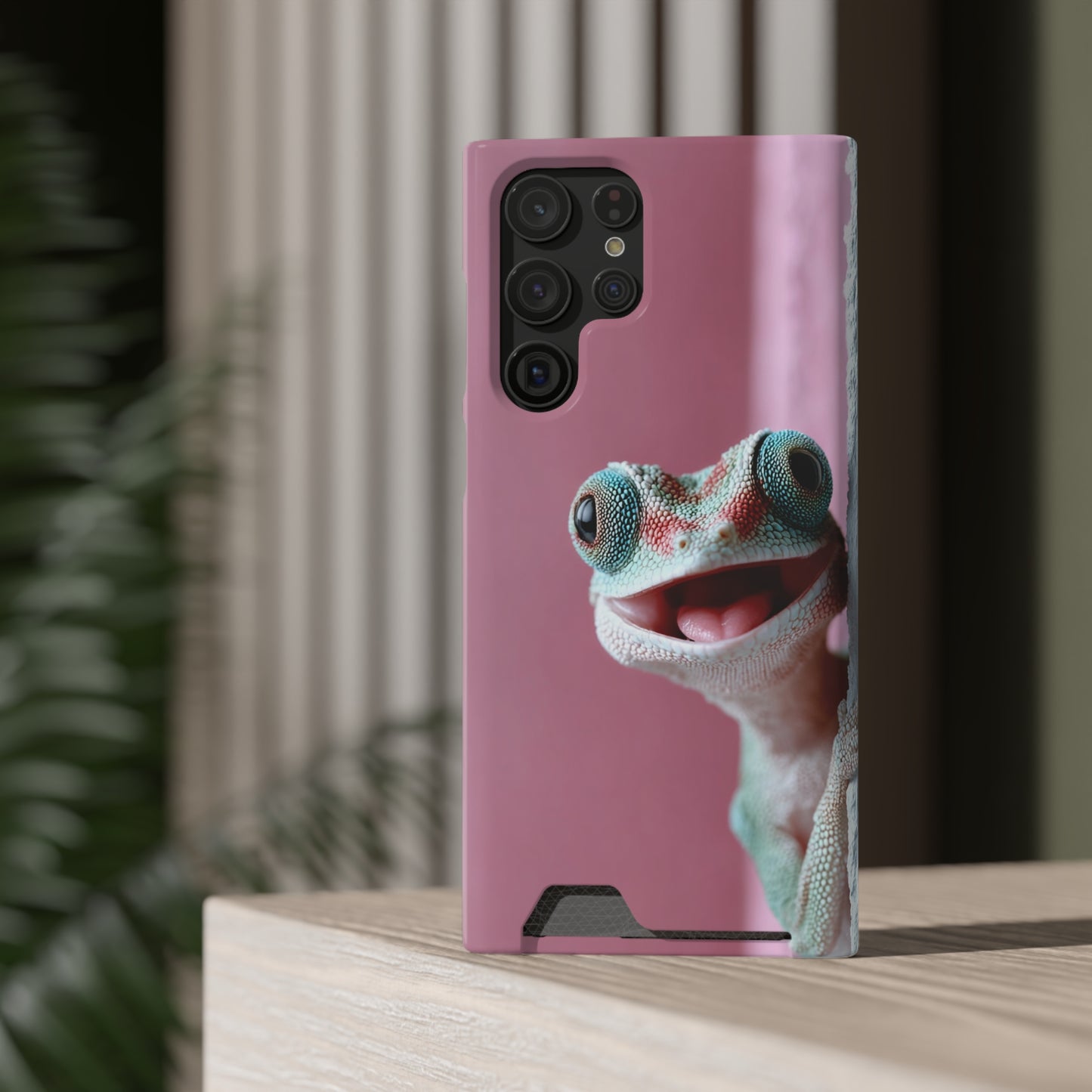 Whimsical Phone Case with Card Holder - Cute Gecko Design, Fun Gift for Kids, Stylish Accessory for Everyday Use, Perfect for [...]